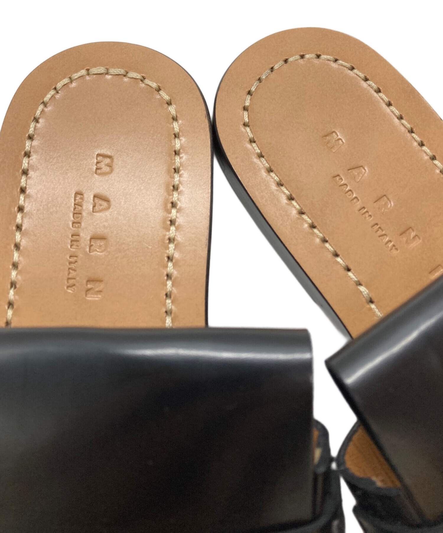 中古・古着通販】MARNI (マルニ) レザーフリンジサンダル/Leather