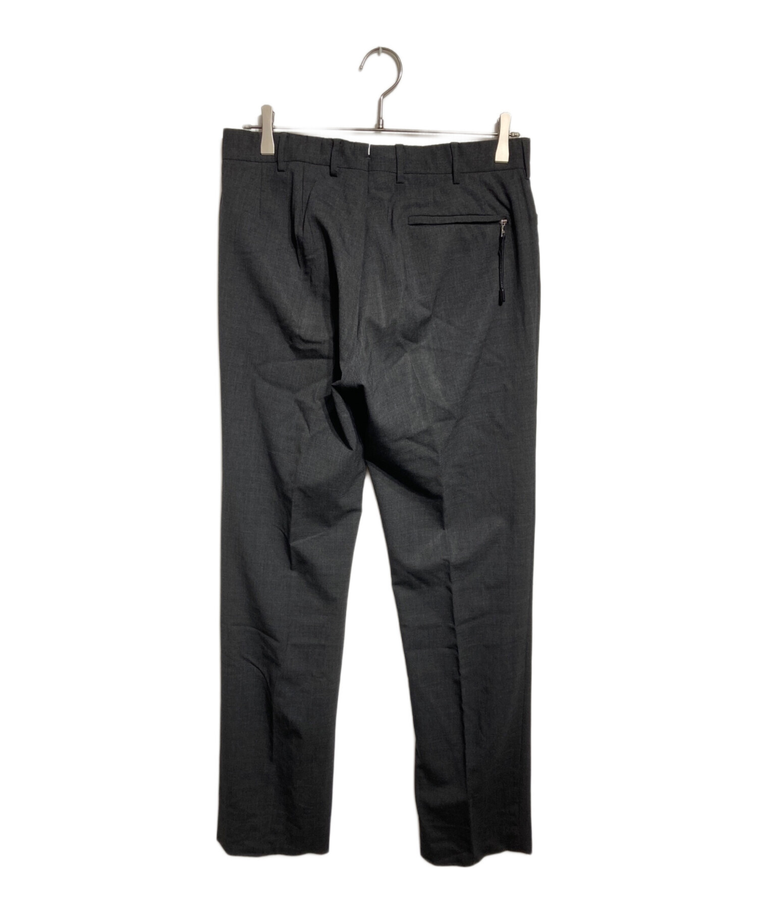中古・古着通販】PRADA (プラダ) スリムウールスラックス ブラック