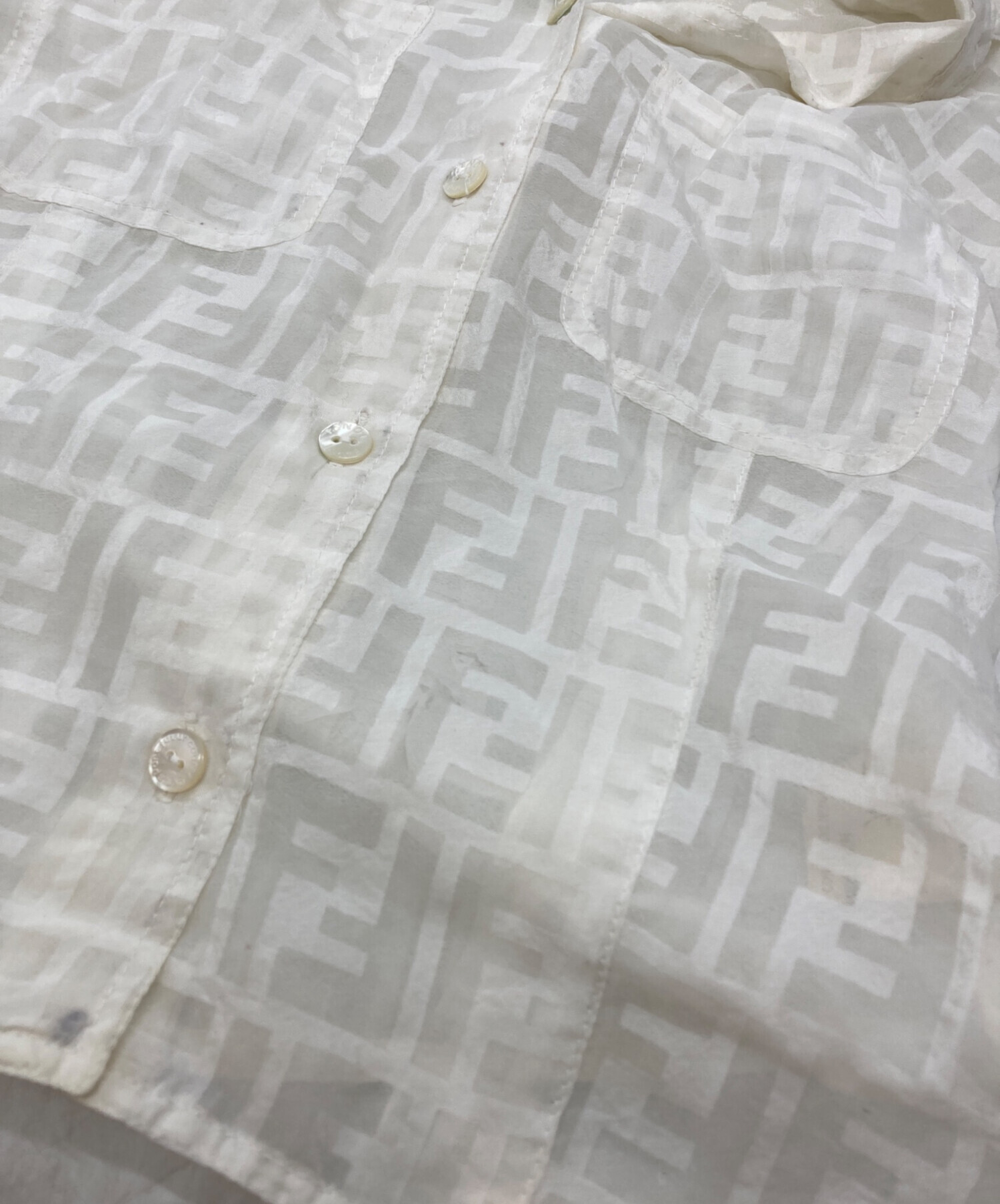 中古・古着通販】FENDI (フェンディ) ズッカ柄ノースリーブシアー