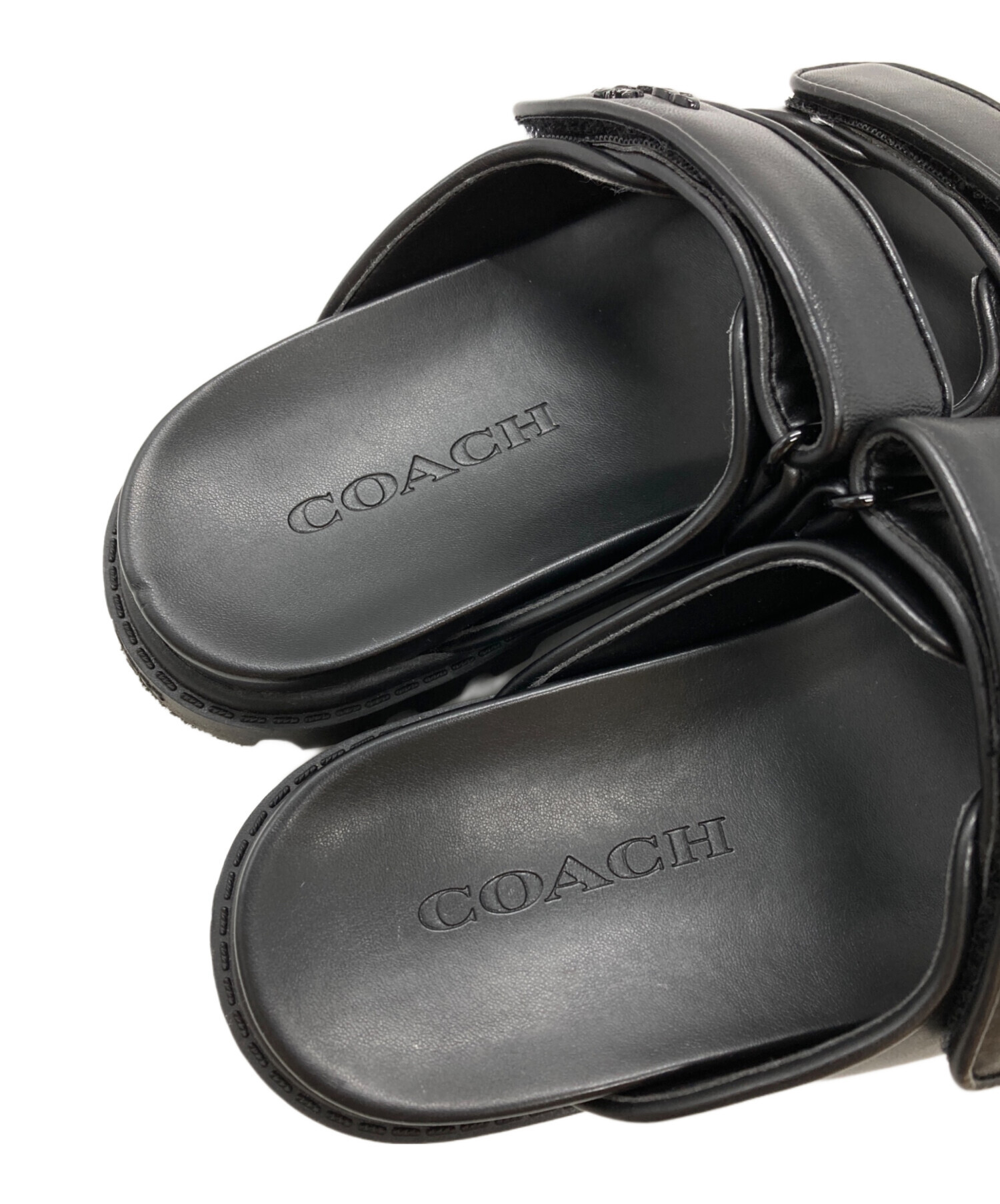 coach ツーバンド スポーツ スライド 中古・古着通販】COACH (コーチ) ツーバンドスポーツスライドサンダル