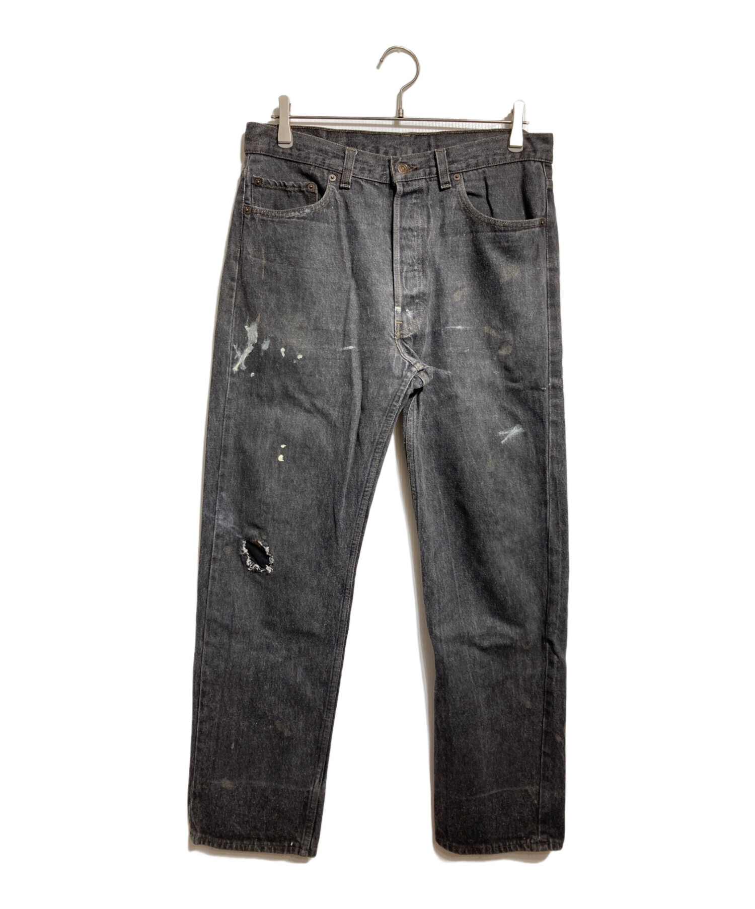 中古・古着通販】LEVI'S (リーバイス) 先染め501デニムパンツ ブラック