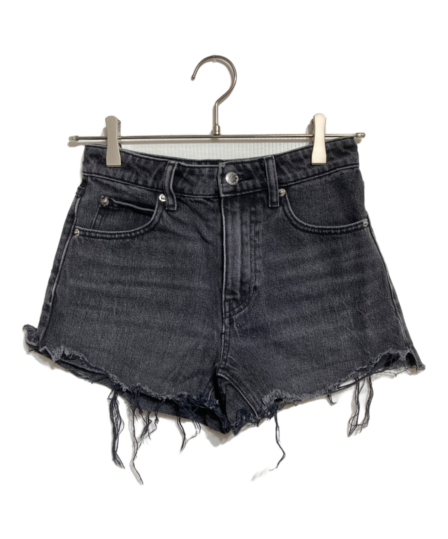 alexanderwang ブラックデニムショートパンツ 中古・古着通販】ALEXANDER WANG (アレキサンダー・ワン) デニム