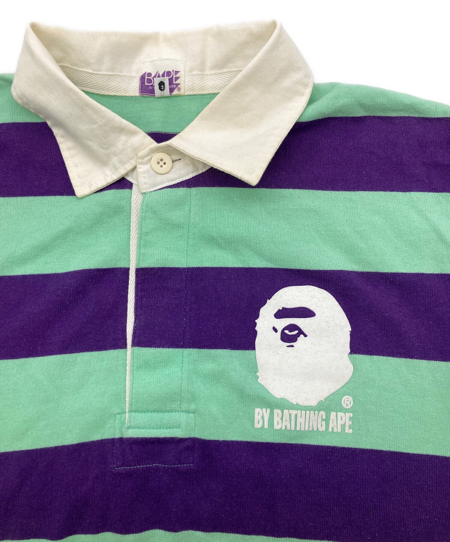 A Bathing Ape ラグビーポロ 中古・古着通販】A BATHING APE (アベイシングエイプ) ラガーシャツ