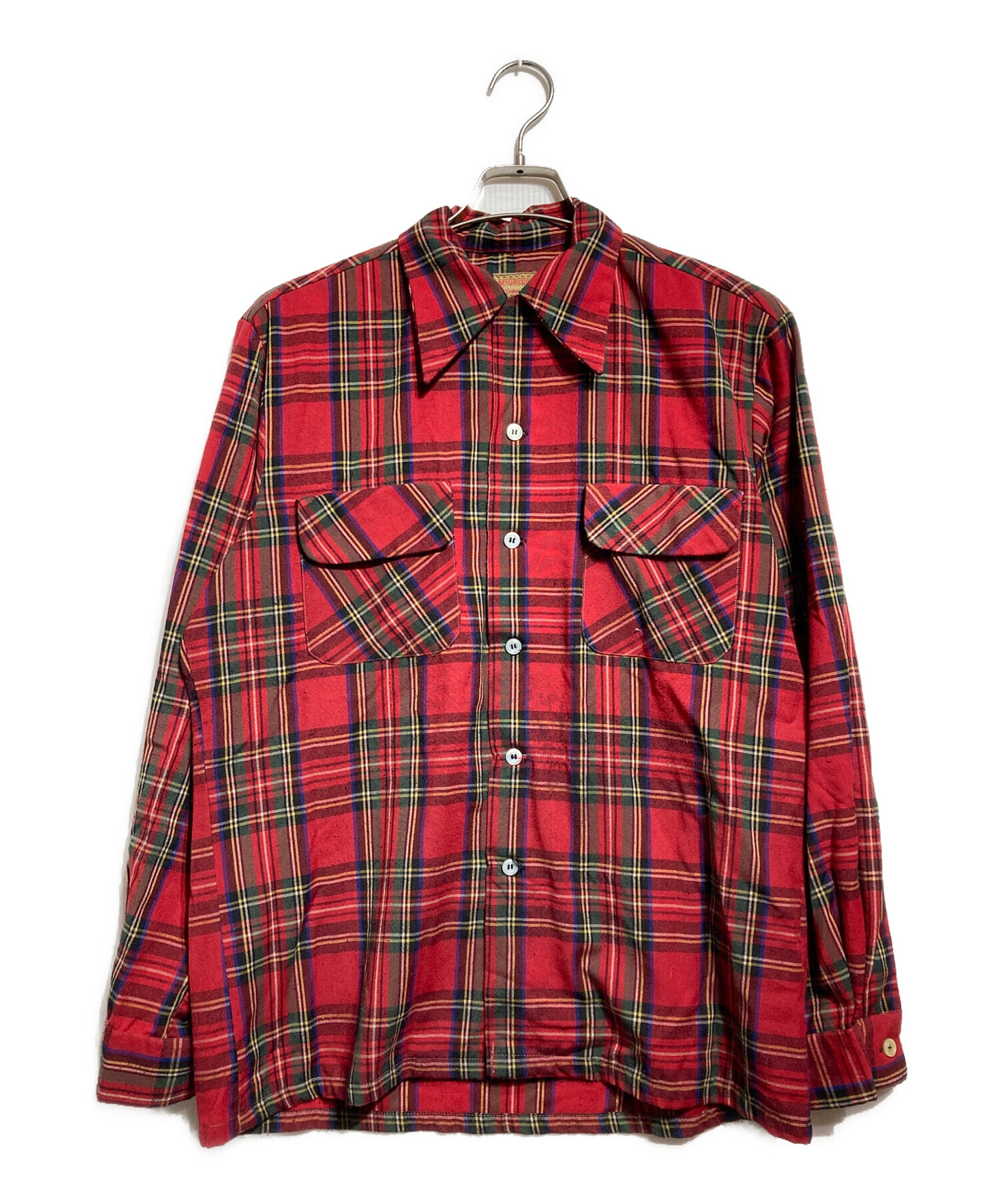 マックレガー McGREGOR 襟付き 長袖 未使用品 タグ付き 中古・古着通販】macgregor (マクレガー) 50's タータンチェック開襟