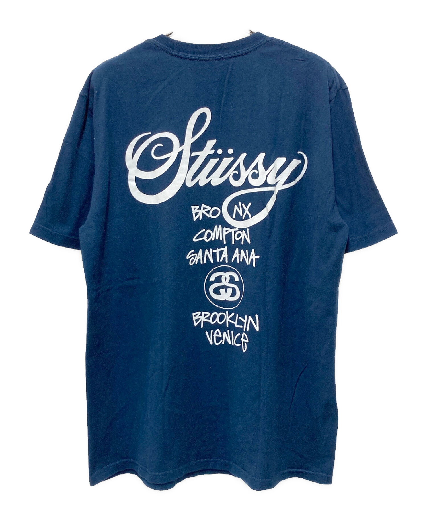 中古・古着通販】stussy (ステューシー) プリントTシャツ ネイビー