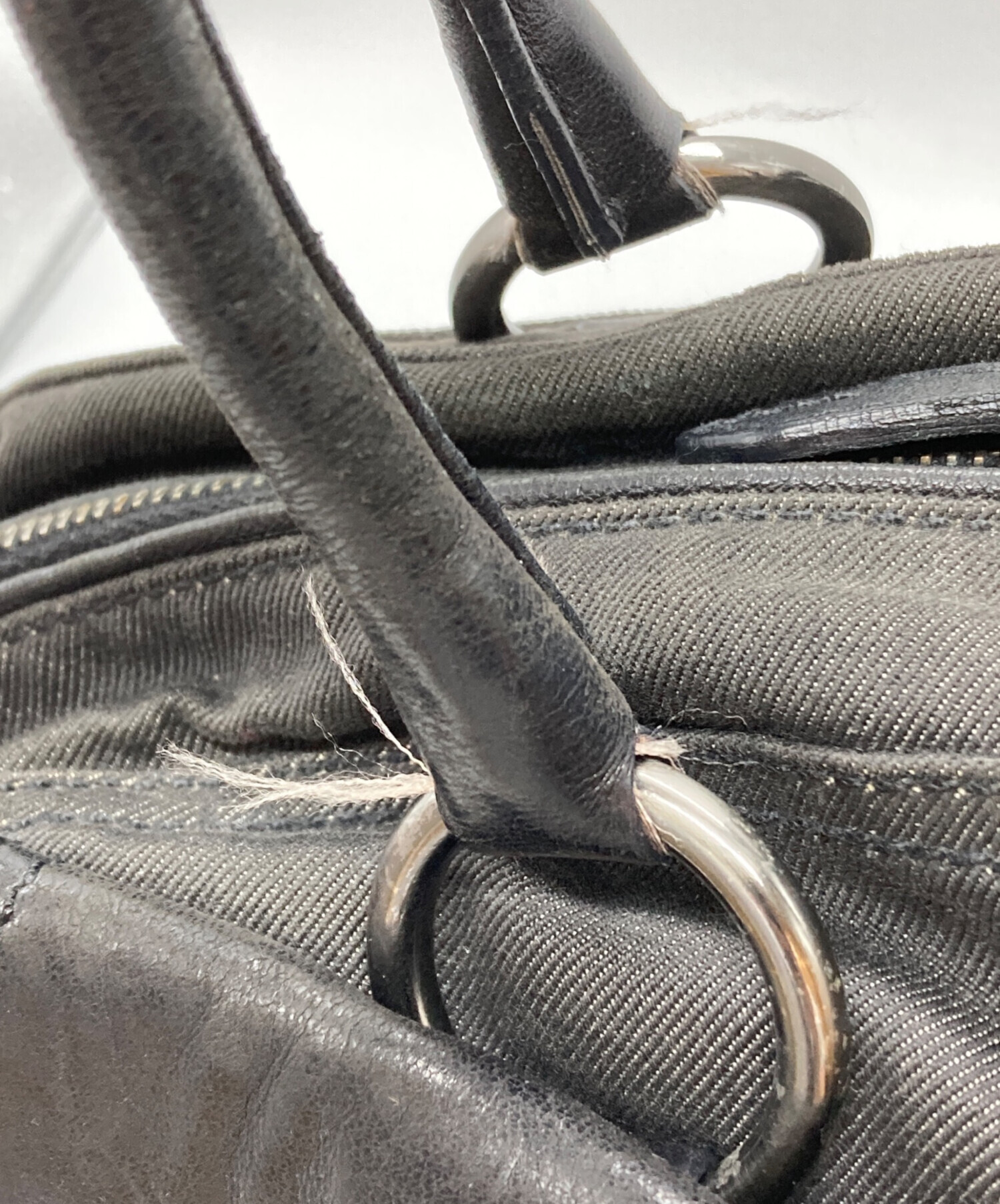 中古・古着通販】PRADA (プラダ) キャンバス×レザー切替ミニボストン