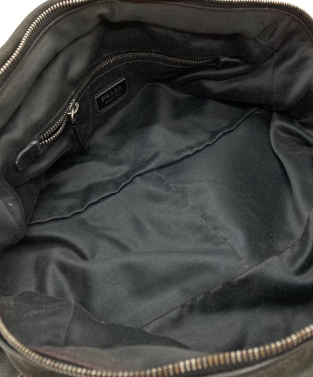 中古・古着通販】PRADA (プラダ) キャンバス×レザー切替ミニボストン