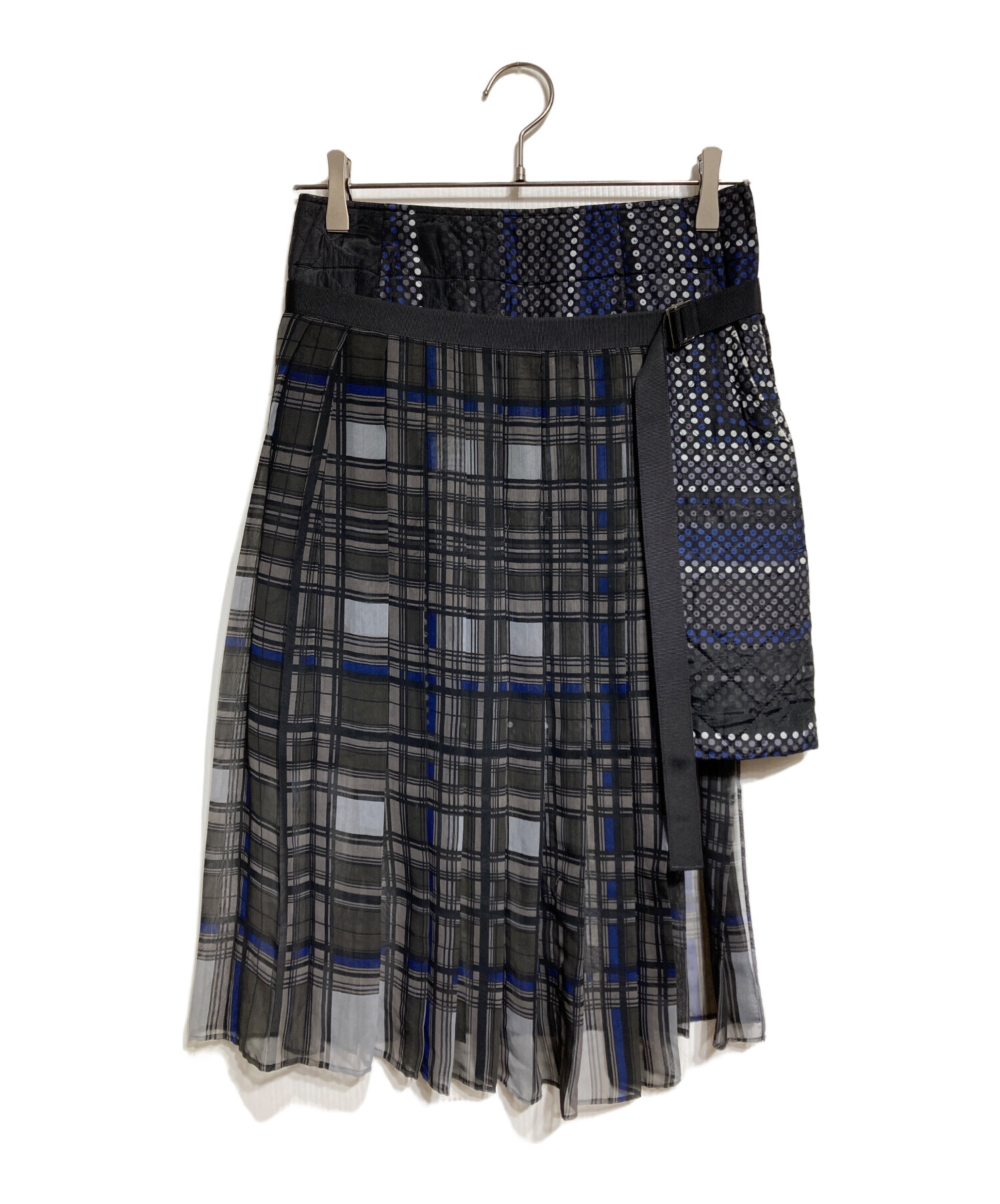 サカイ プリーツキルティングコンビネーションスカート 中古・古着通販】sacai (サカイ) キルティングレイヤードプリーツ