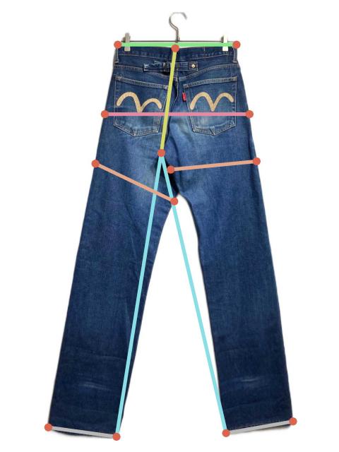 中古・古着通販】EVISU (エヴィス) 90's シンチバックデニムパンツ