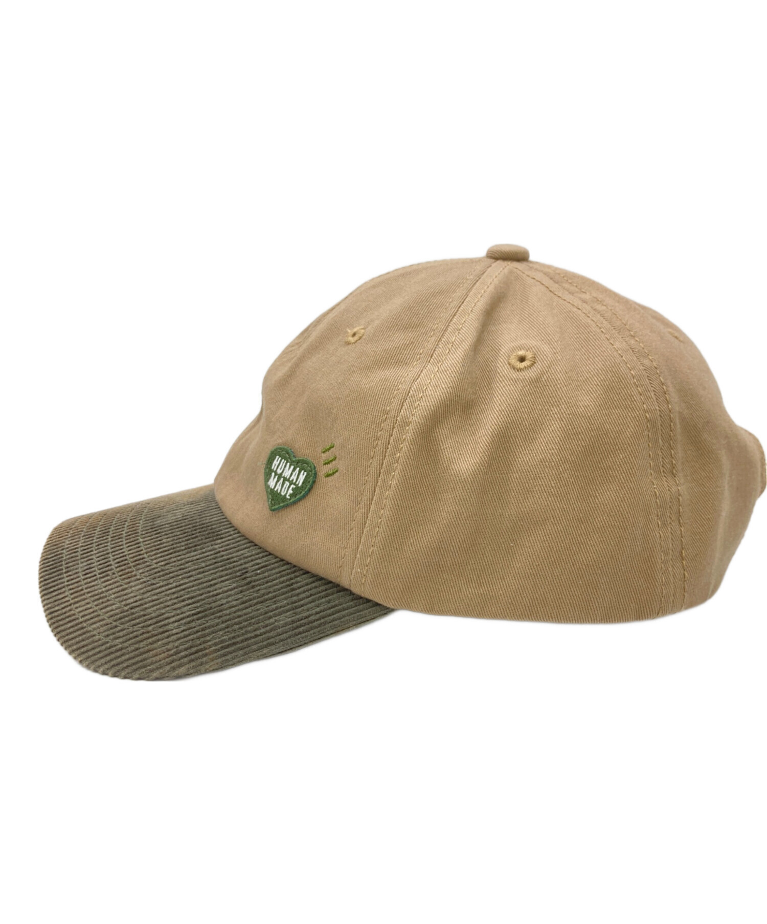 HUMAN MADE ベースボールキャップ カーキ 中古・古着通販】HUMAN MADE (ヒューマンメイド) 6PANEL TWILL CAP