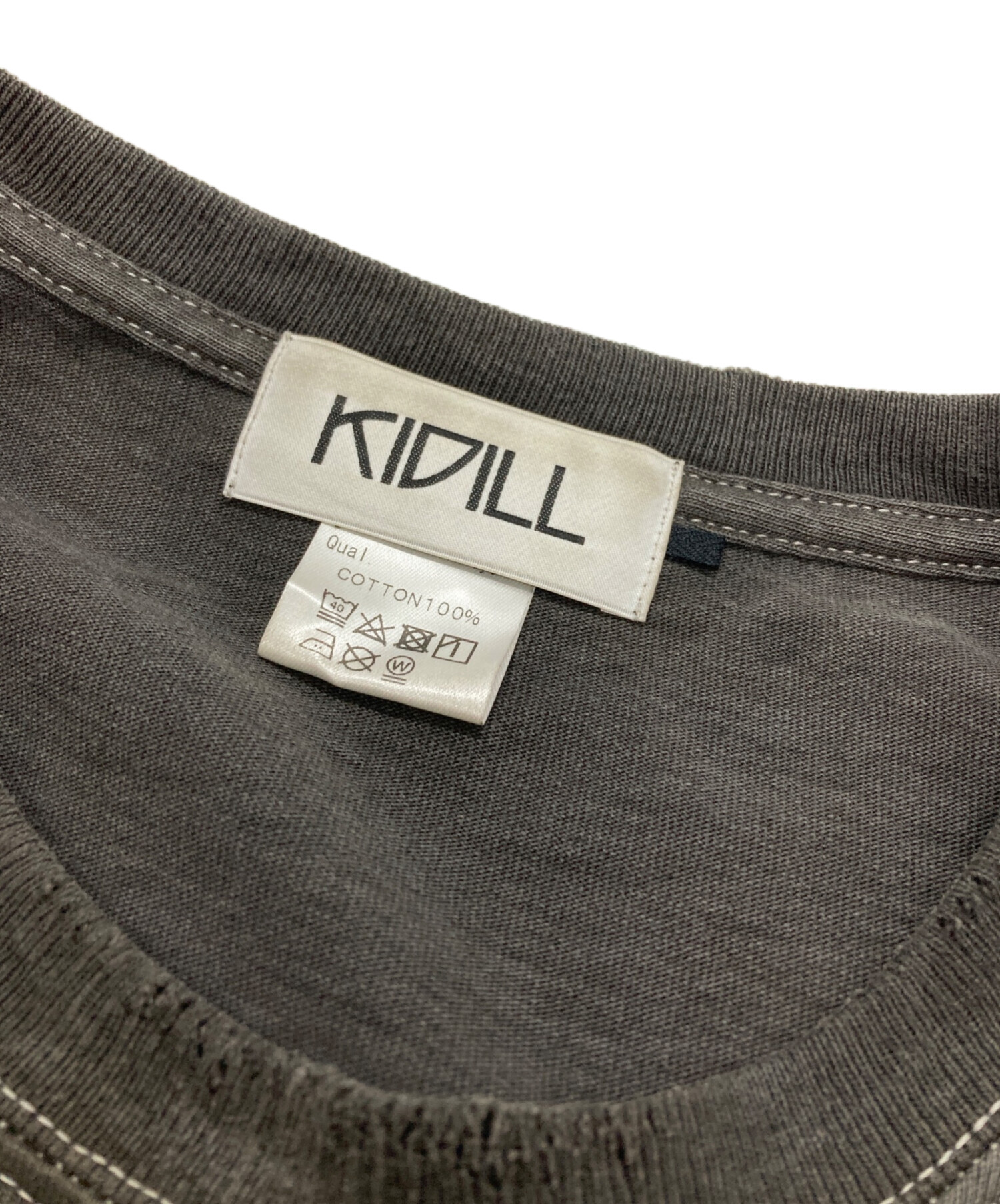 中古・古着通販】KIDILL (キディル) DESTROY T-SHIRT グレー サイズ