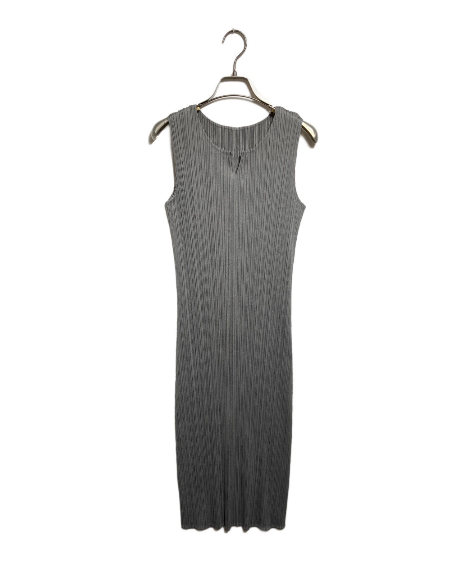PLEATS PLEASE 半袖プリーツワンピース ダークグレー 中古・古着通販】PLEATS PLEASE (プリーツプリーズ) ノースリーブ