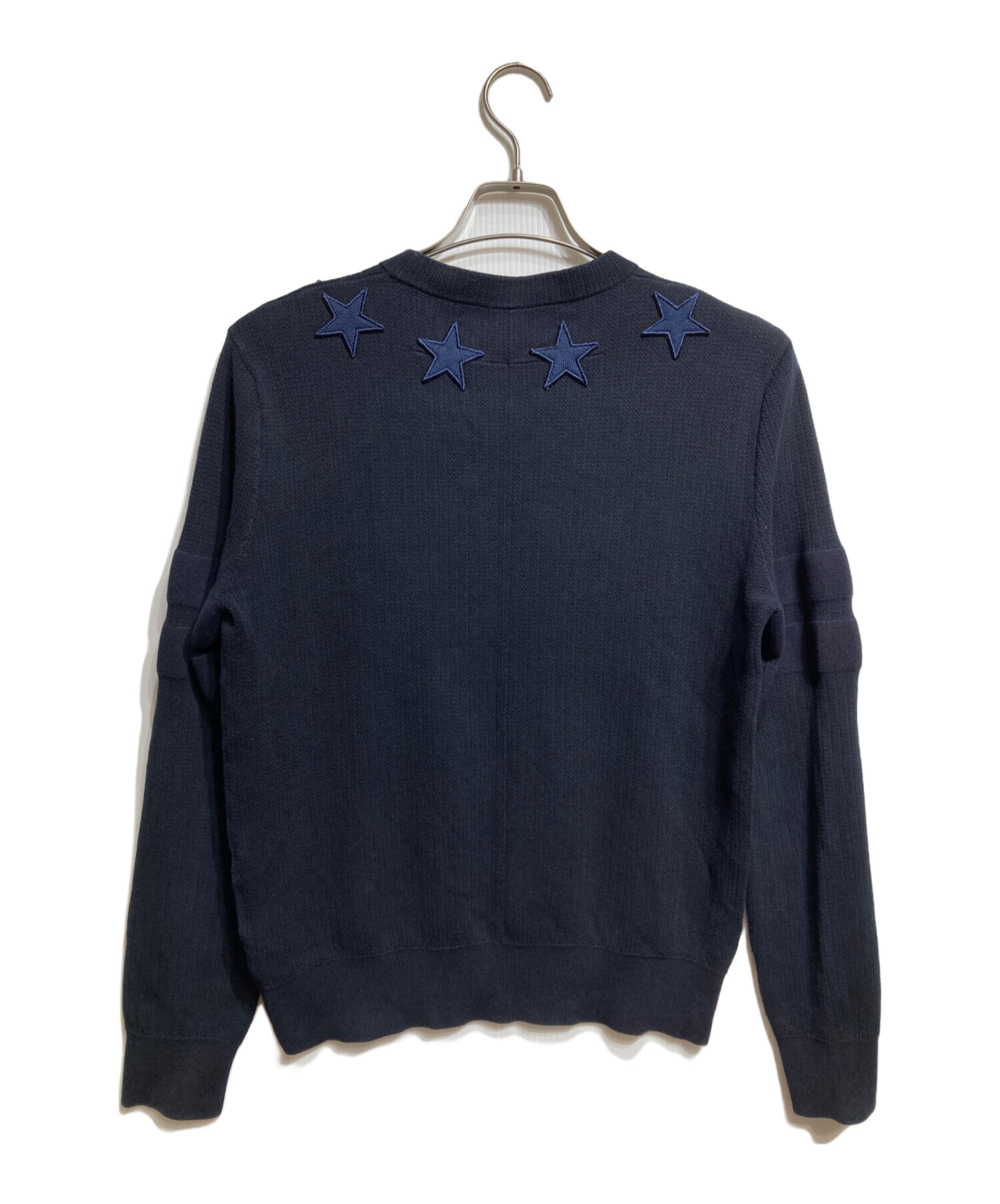 GIVENCHY スターパッチ ニット セーター 中古・古着通販】GIVENCHY (ジバンシィ) スターパッチニット ネイビー
