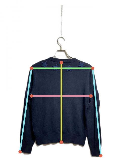 中古・古着通販】GIVENCHY (ジバンシィ) スターパッチニット ネイビー