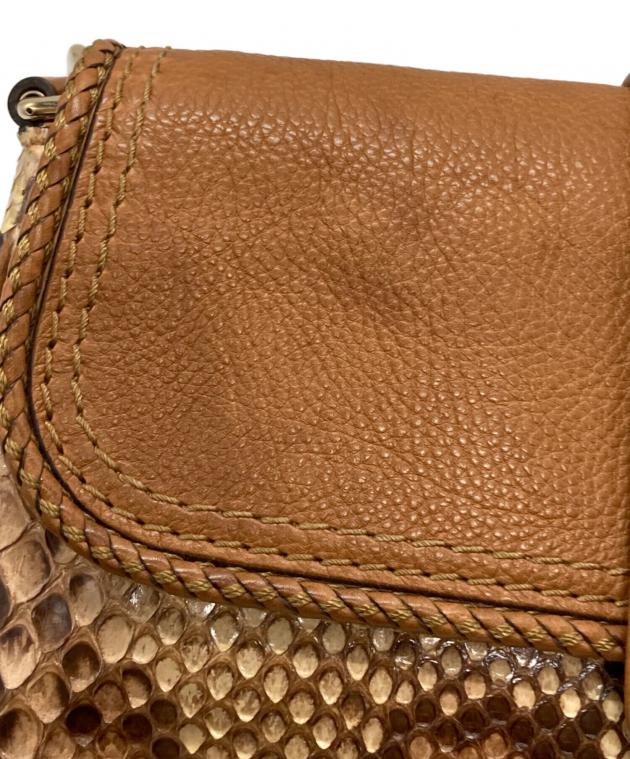 GUCCI パイソン チェーンショルダーバッグ 中古・古着通販】GUCCI (グッチ) マラケシュ パイソン チェーンバッグ