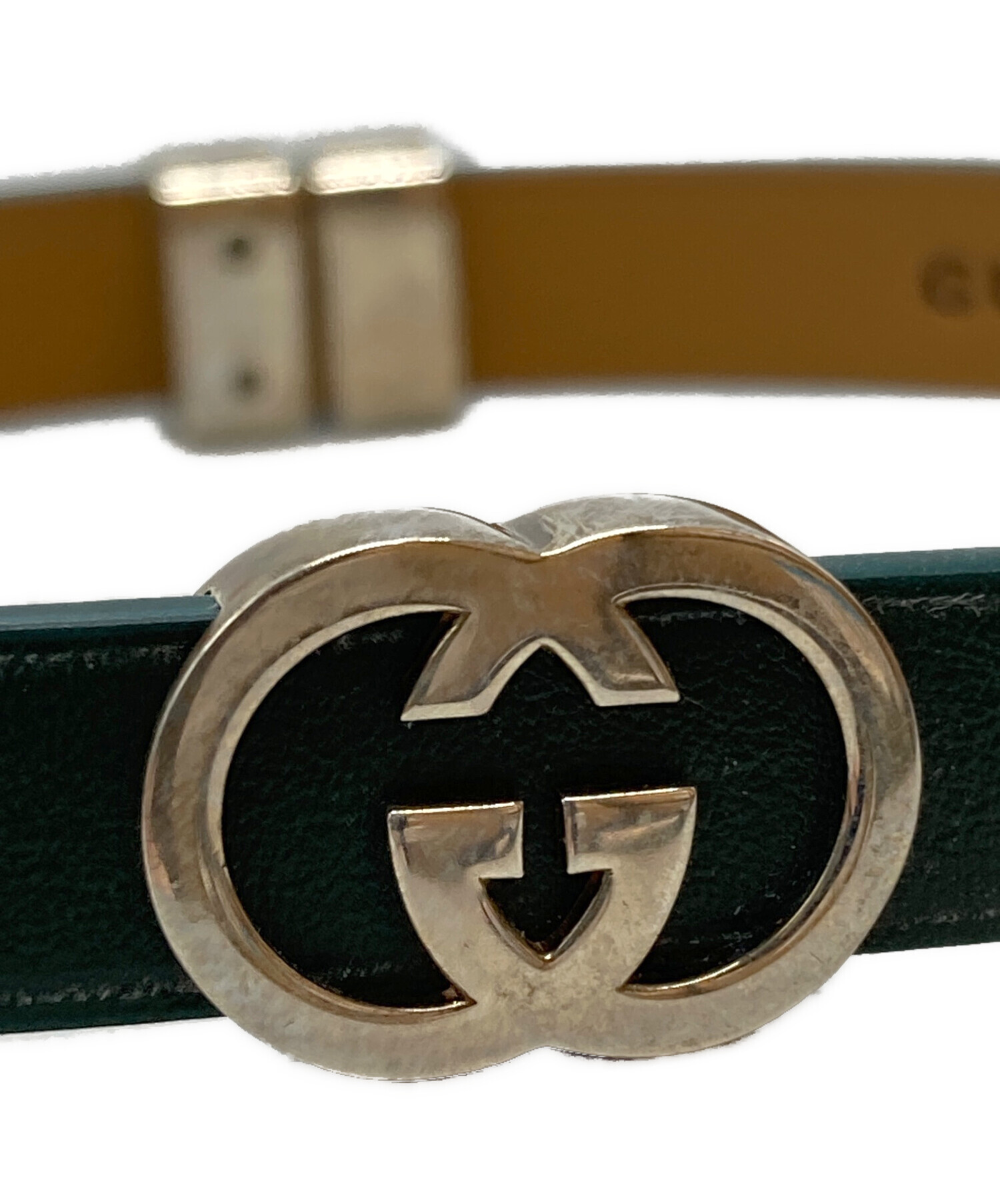 中古・古着通販】GUCCI (グッチ) GGレザーブレスレット/GG leather