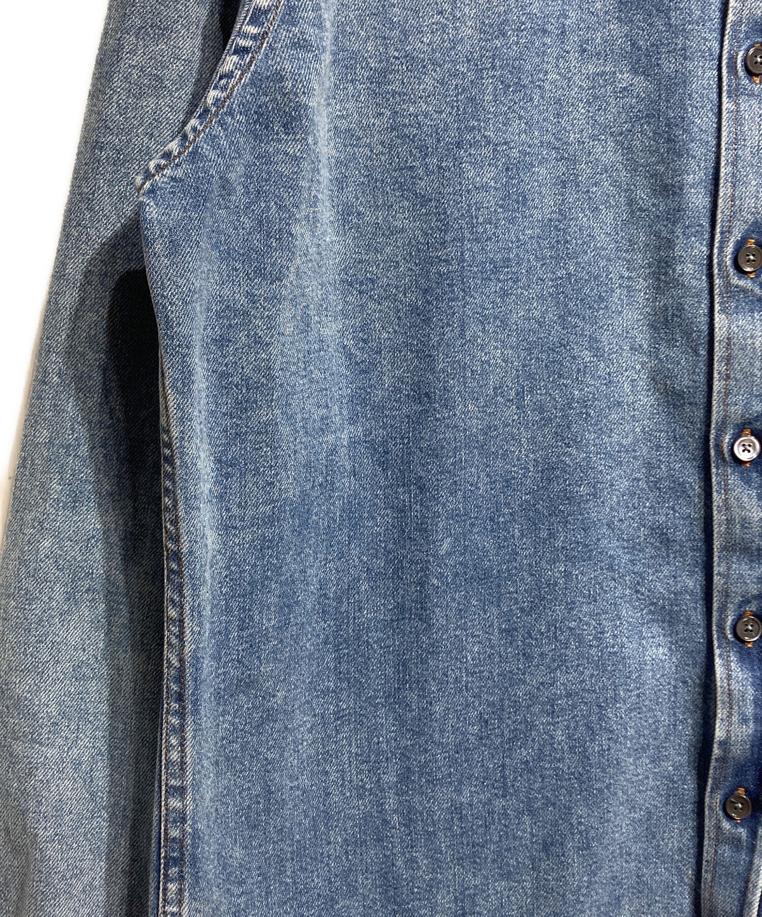 中古・古着通販】AMI PARIS (アミ パリス) ウォッシュ加工デニムシャツ