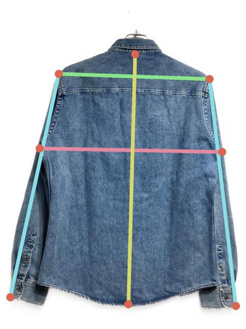 中古・古着通販】AMI PARIS (アミ パリス) ウォッシュ加工デニムシャツ