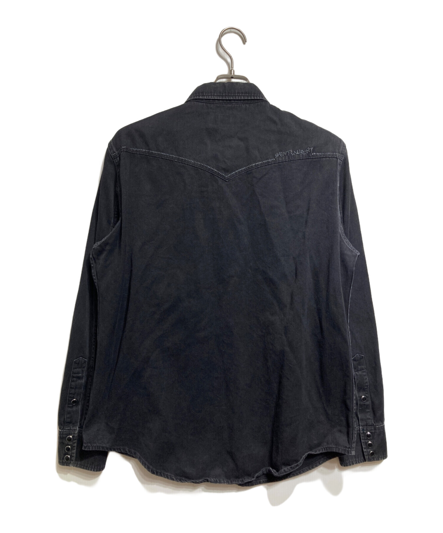 SAINT LAURENT デニムウエスタンシャツ 中古・古着通販】Saint Laurent Paris (サンローランパリ) ステッチ
