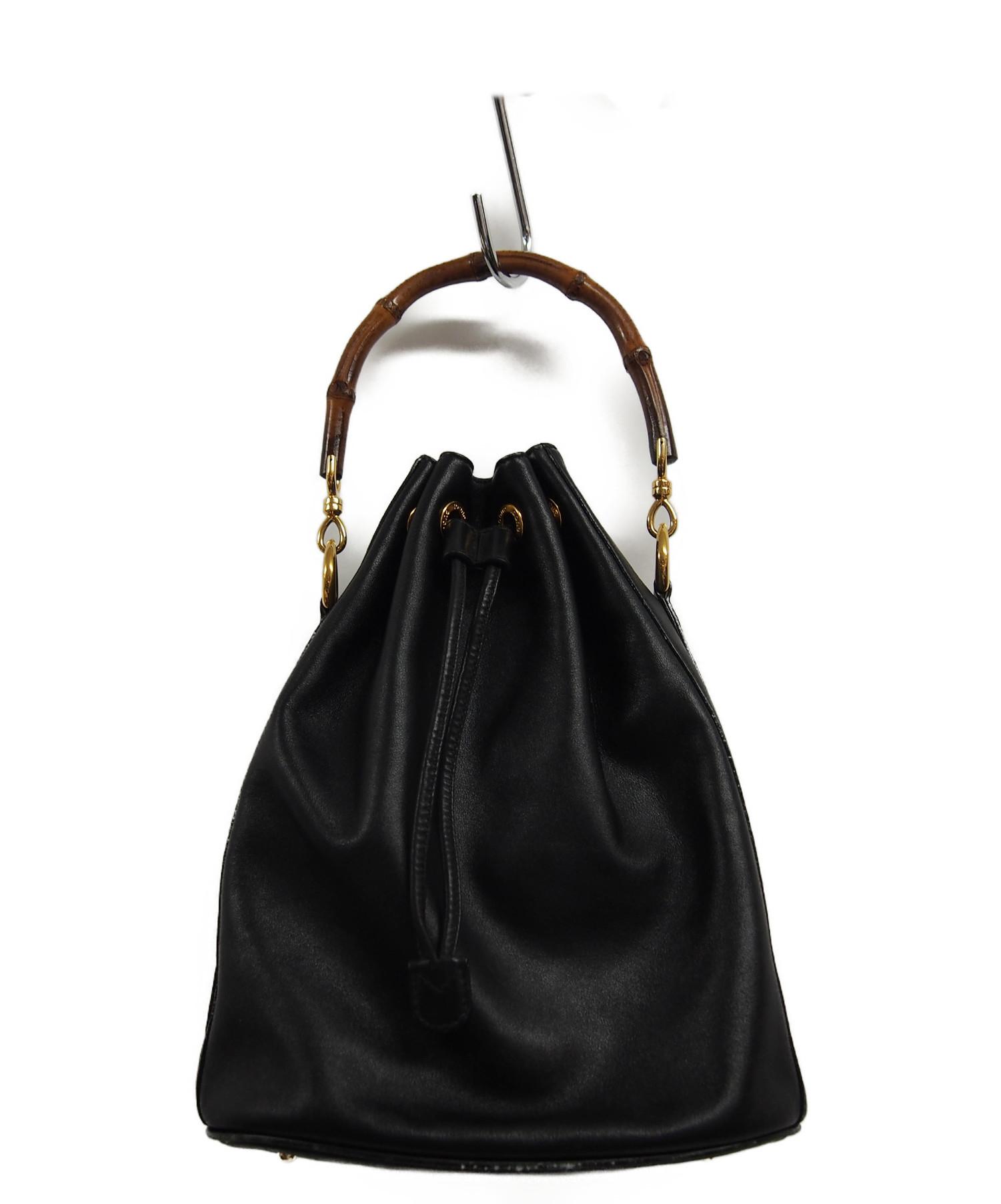 中古・古着通販】GUCCI (グッチ) バンブーレザーハンドバッグ 1657 