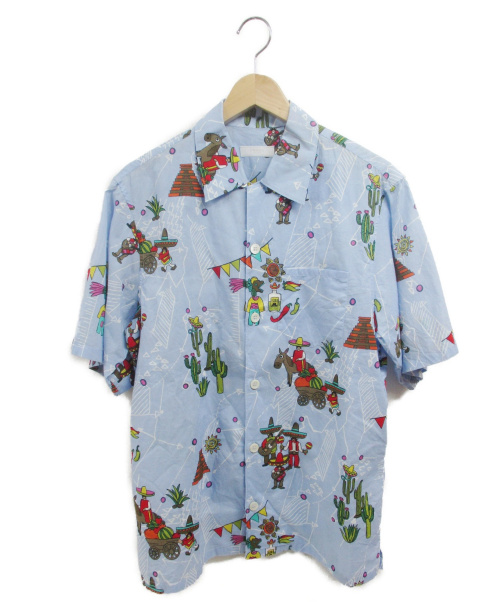 PRADA プラダ コミック総柄 プリント 半袖シャツ メンズ L 楽天市場