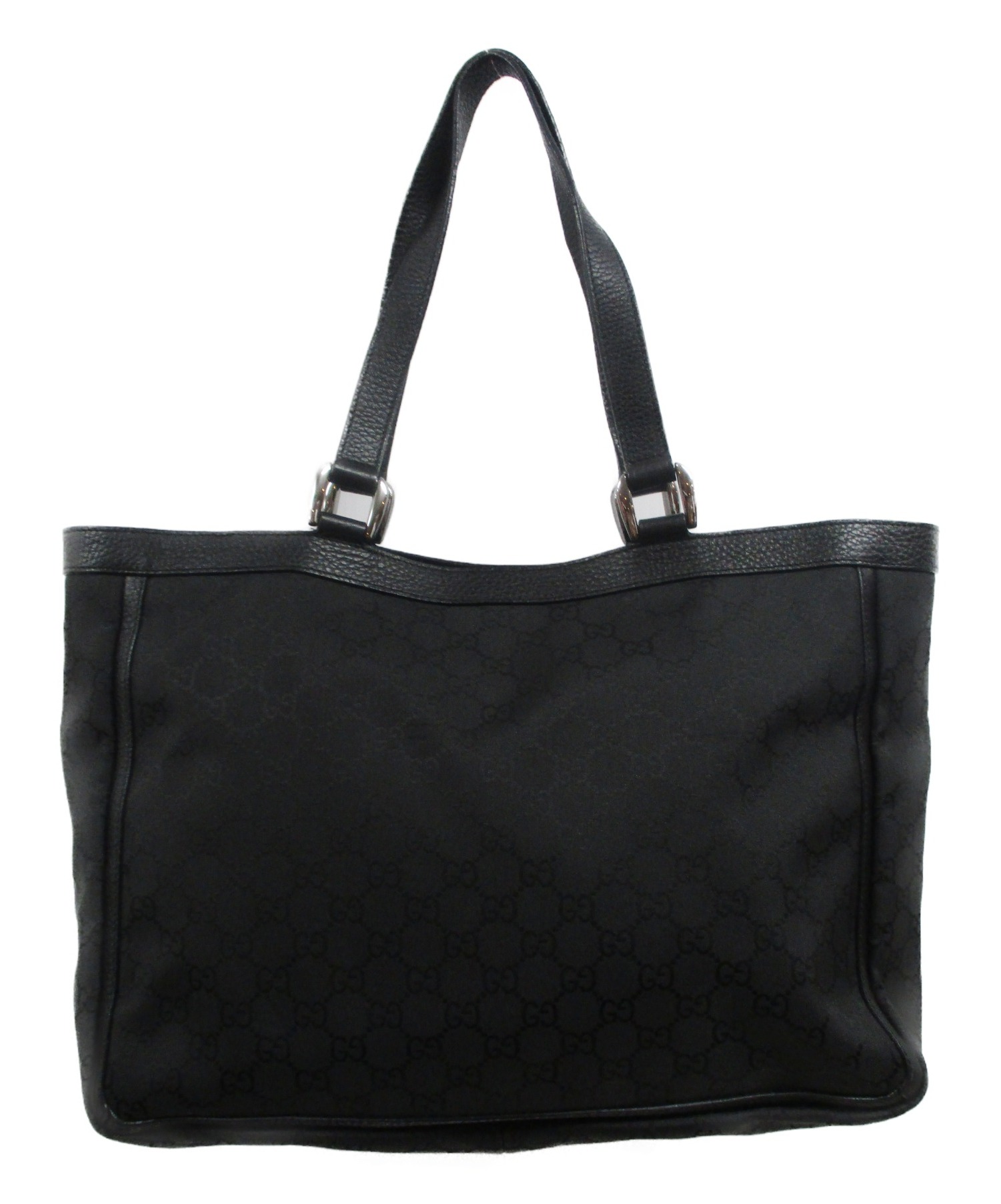 中古・古着通販】GUCCI (グッチ) GG柄トートバッグ ブラック サイズ:無
