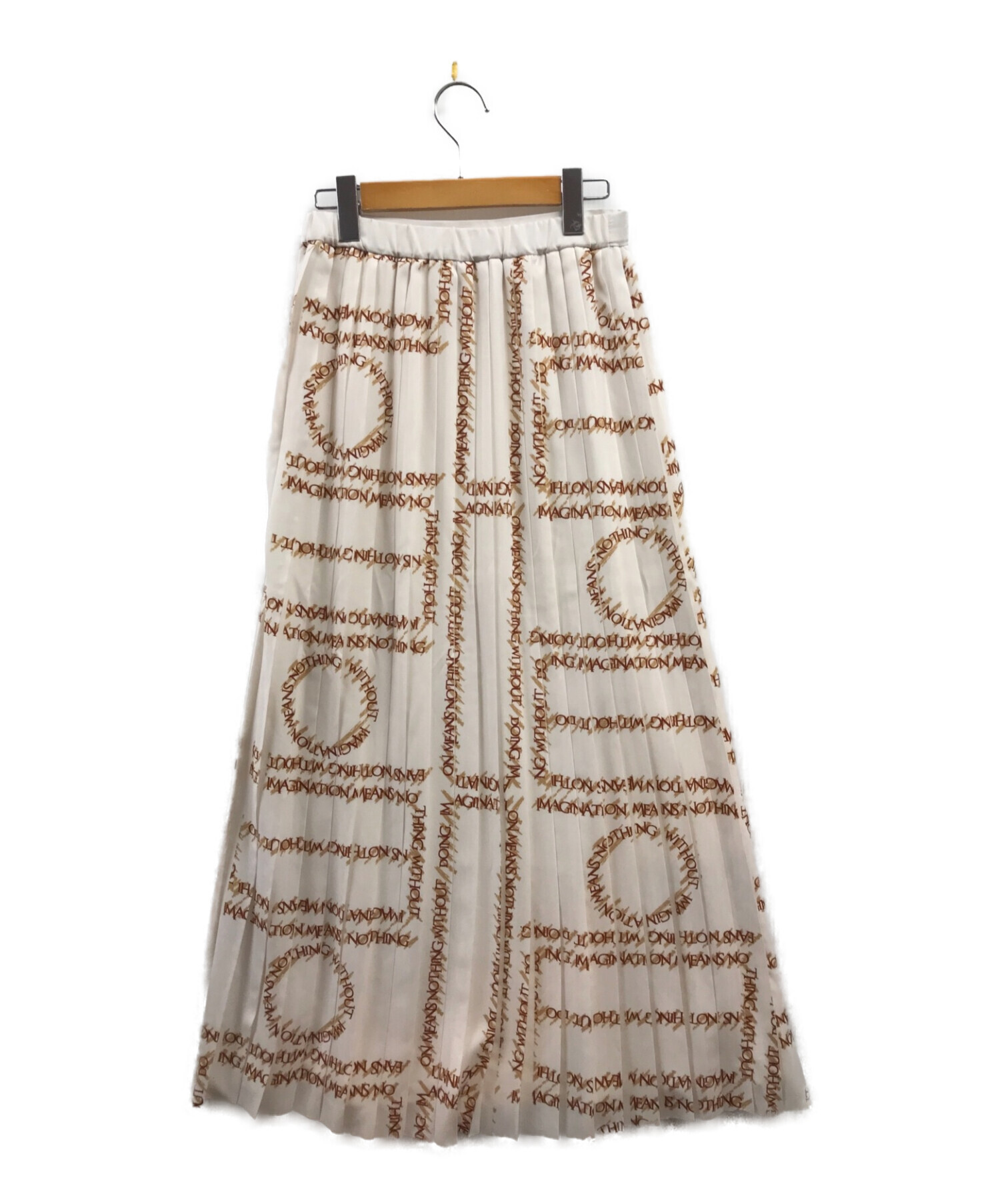 中古・古着通販】AMERI (アメリ) CHAPLIN MESSAGE LOGO PLEATS SKIRT 