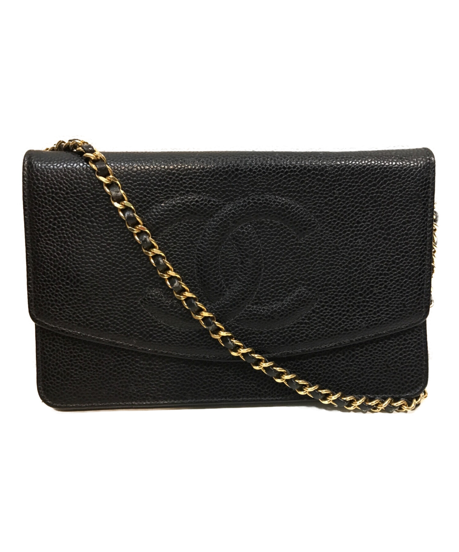 中古・古着通販】CHANEL (シャネル) キャビアスキンココマークチェーン