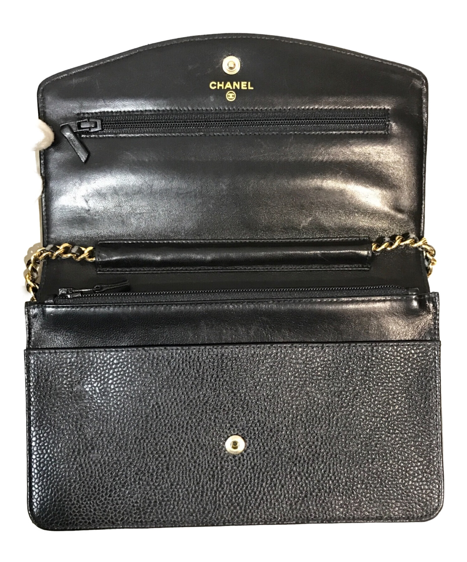 中古・古着通販】CHANEL (シャネル) キャビアスキンココマークチェーン