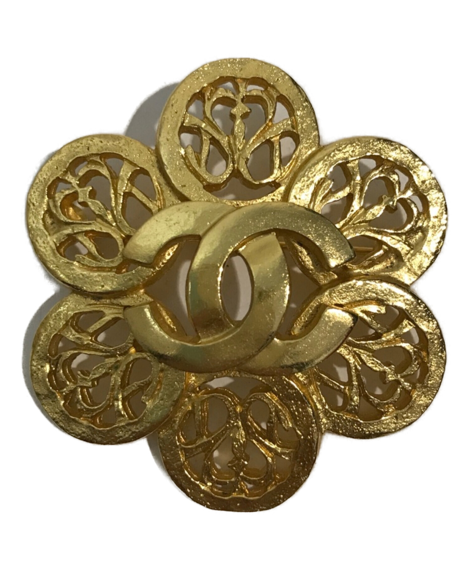 中古　美品　CHANEL ゴールド　フラワー　ブローチ 中古・古着通販】CHANEL (シャネル) フラワーモチーフココマーク