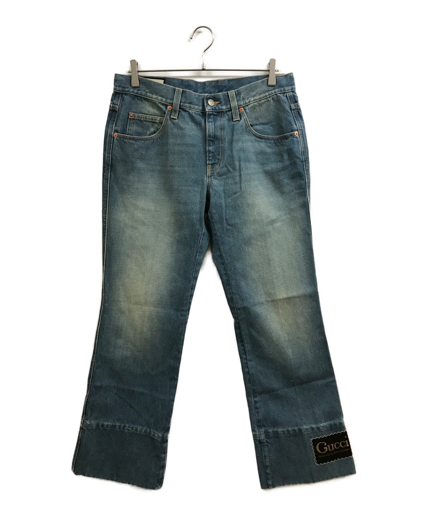 GUCCI フレアデニム GUCCI】グッチ『ラベル付 ウォッシュドデニム フレアパンツ