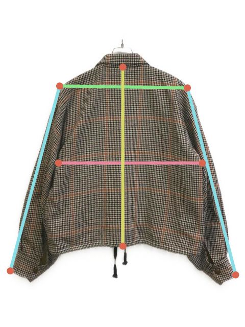 中古・古着通販】jieda (ジエダ) HOUND'S TOOTH COACH JACKET ブラウン