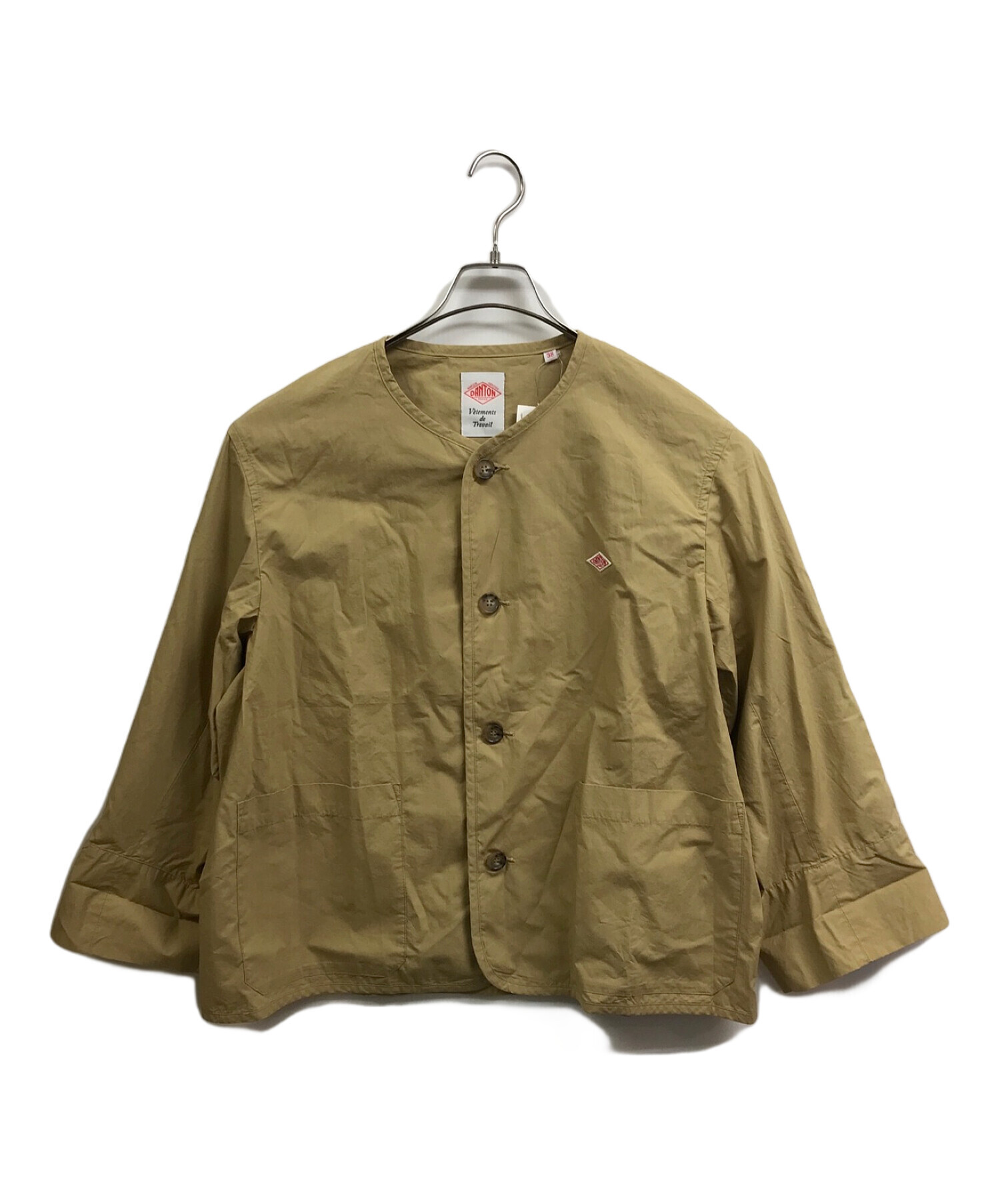 ダントン カラーレスジャケット DANTON ダントン ウール カラーレス