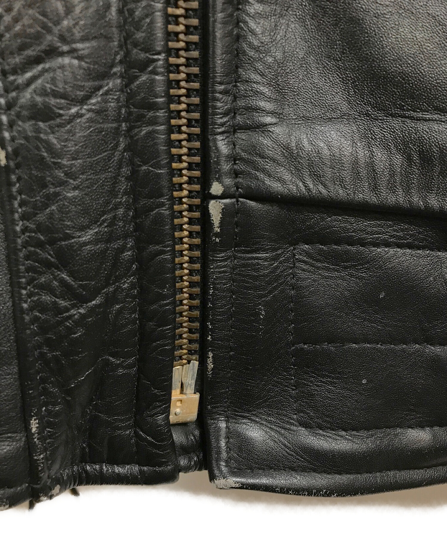 セブンアローズ ダブル ライダース レザー ジャケット 肉厚 38 黒 本革 セブンアローズ ダブル ライダース レザー ジャケット 肉厚 38