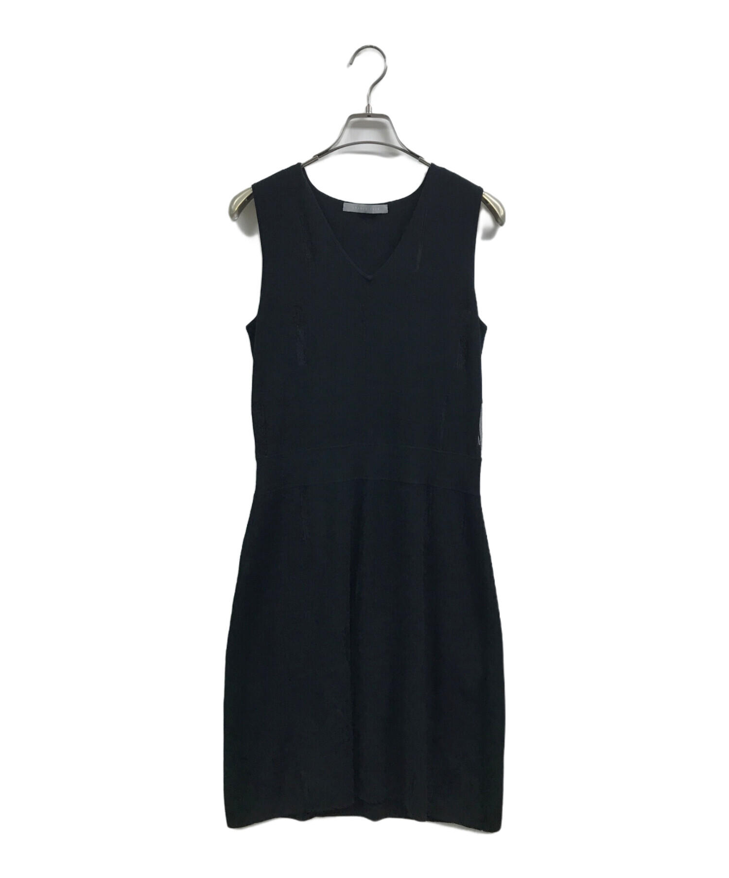 【theory luxe】ネイビーワンピース38 theory luxe」 ノースリーブワンピース 38 ネイビー レディース theory