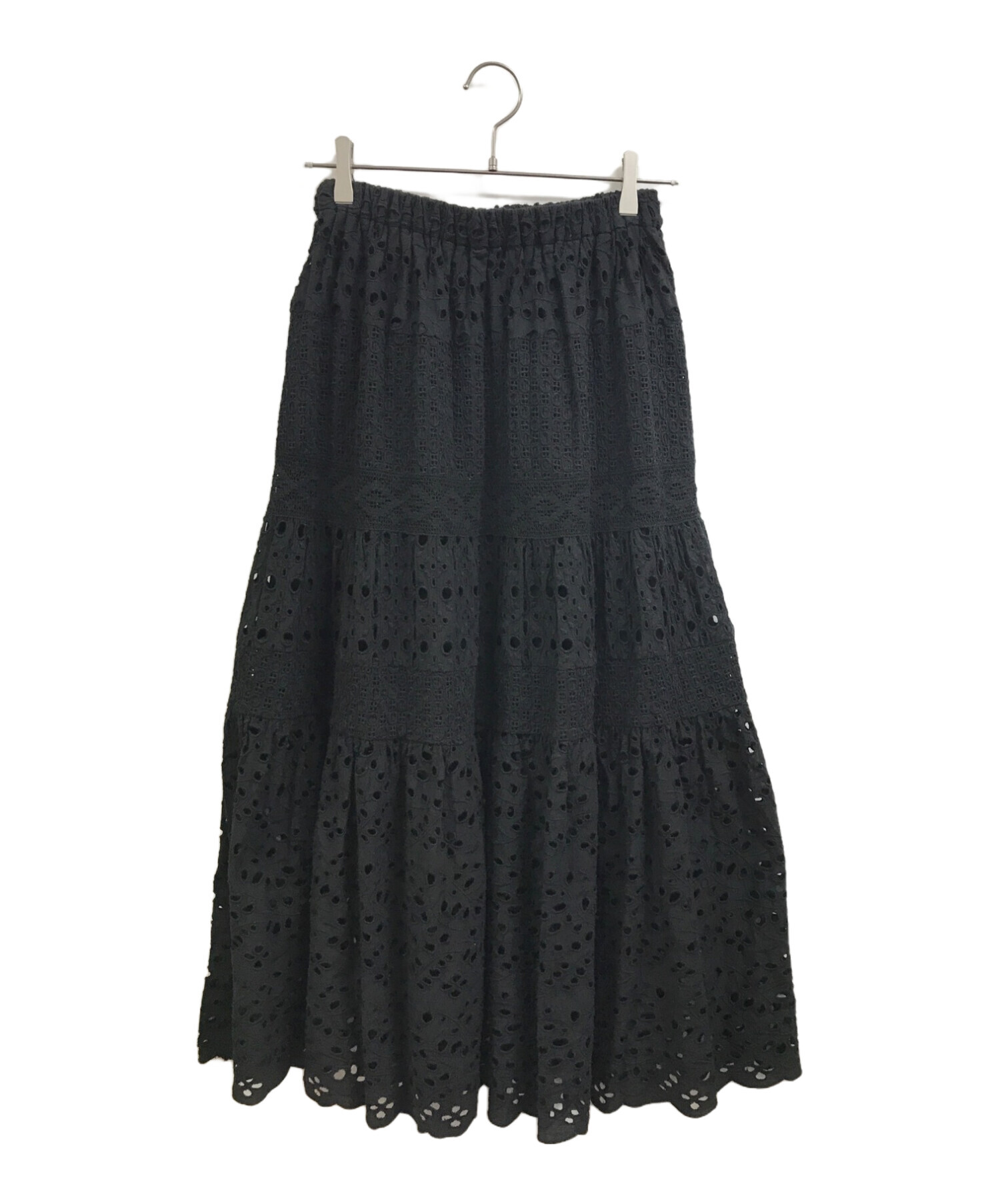 IENA コットンレースティアードスカート38 中古・古着通販】IENA (イエナ) コットンレースティアード