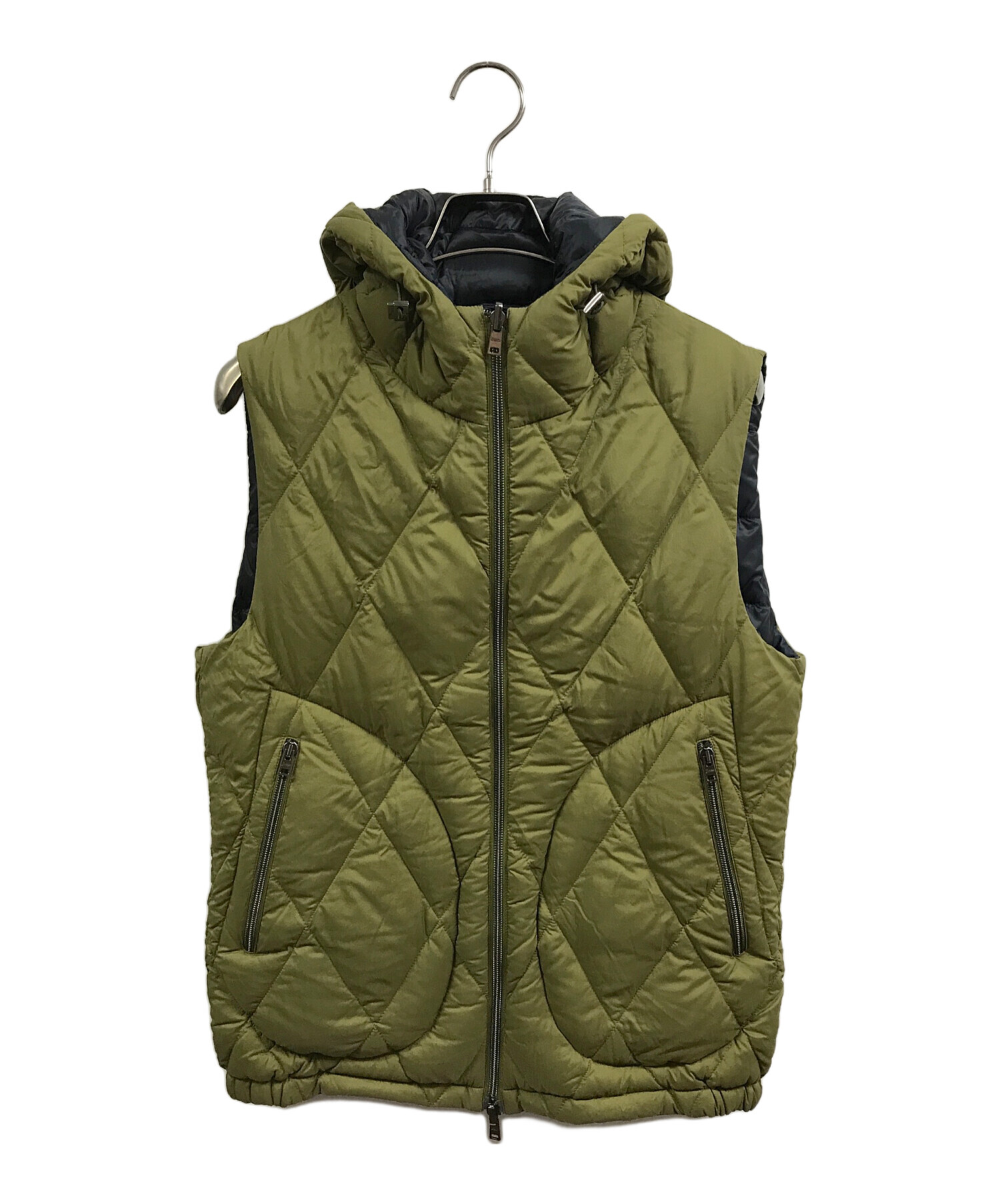 Herno リバーシブルダウンベスト ネイビー/オリーブ｜HERNO