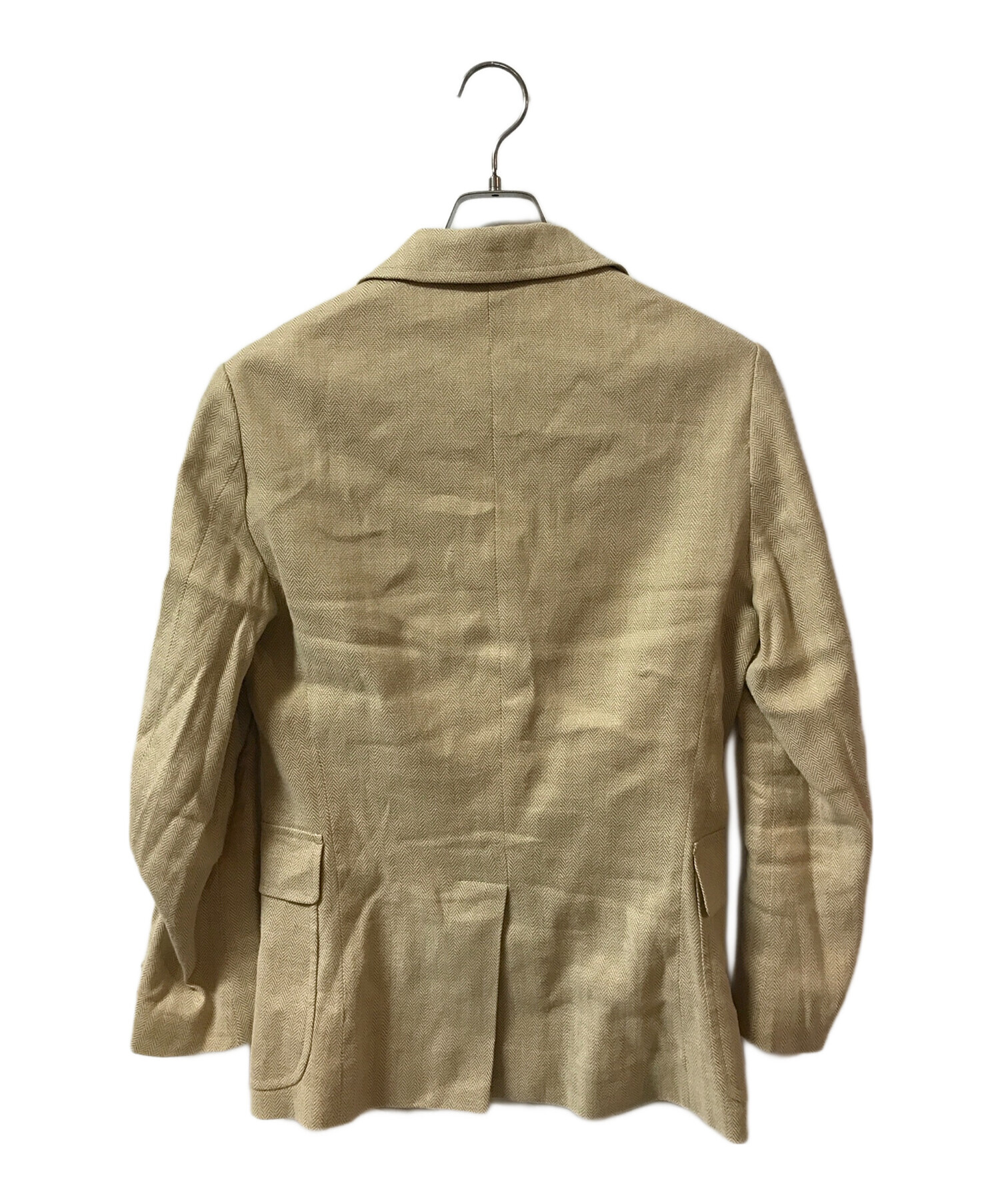 【美品】ラルフローレン テーラードジャケット リネン100 ベージュ 中古・古着通販】POLO RALPH LAUREN (ポロ・ラルフローレン) リネン混