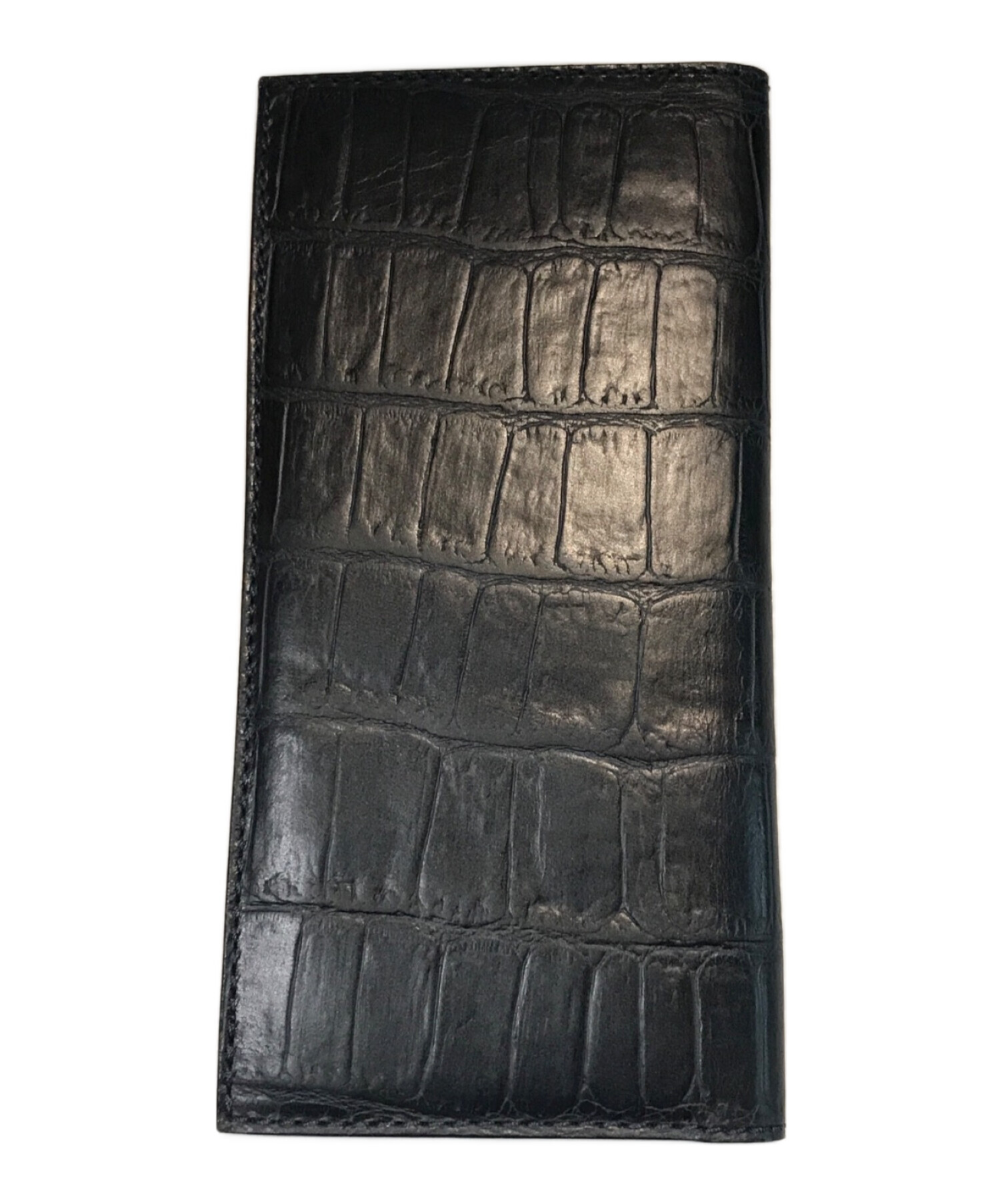 中古・古着通販】Felisi (フェリージ) クロコ型押し長財布 ネイビー 