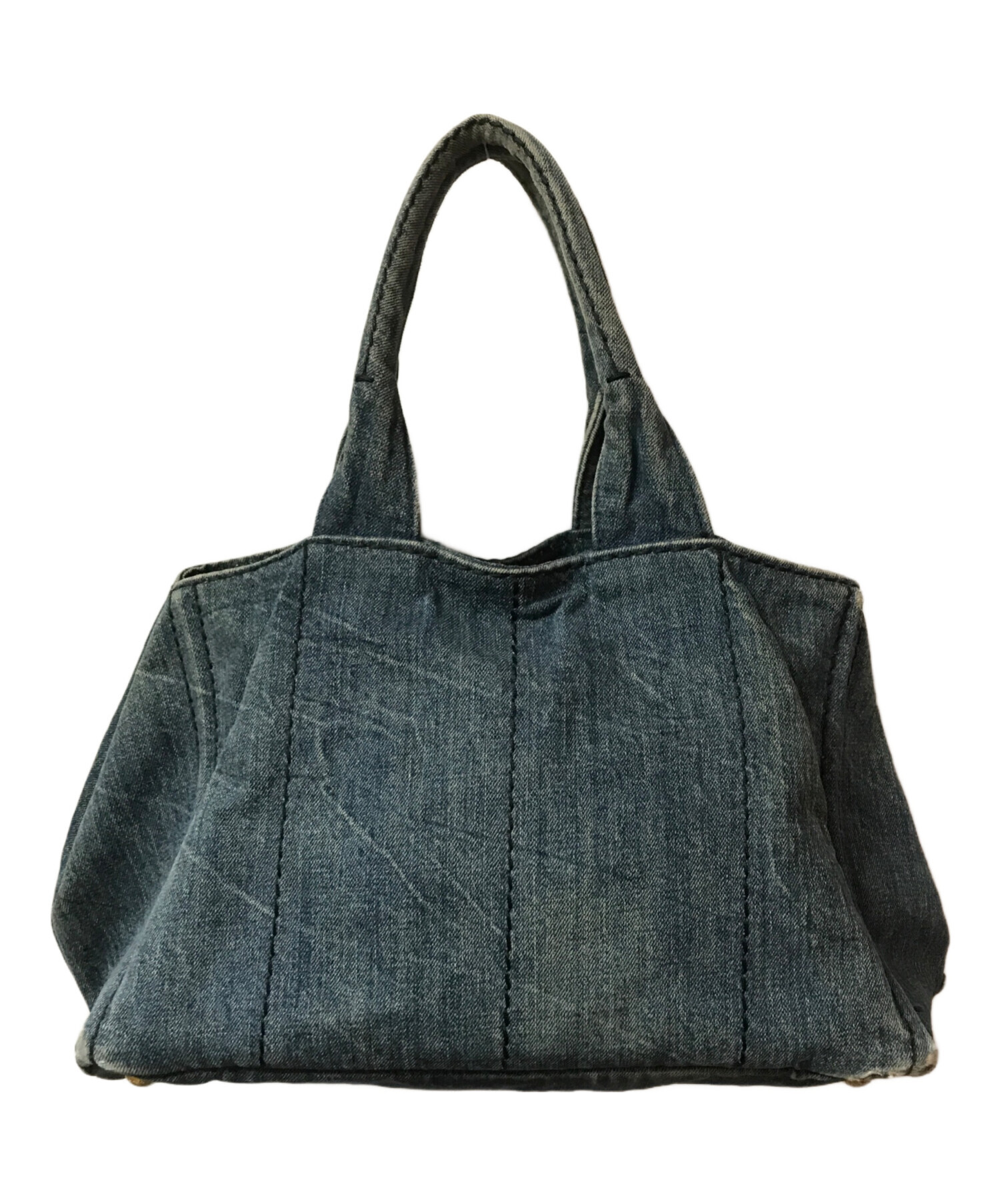 中古・古着通販】PRADA (プラダ) デニムハンドバッグ インディゴ