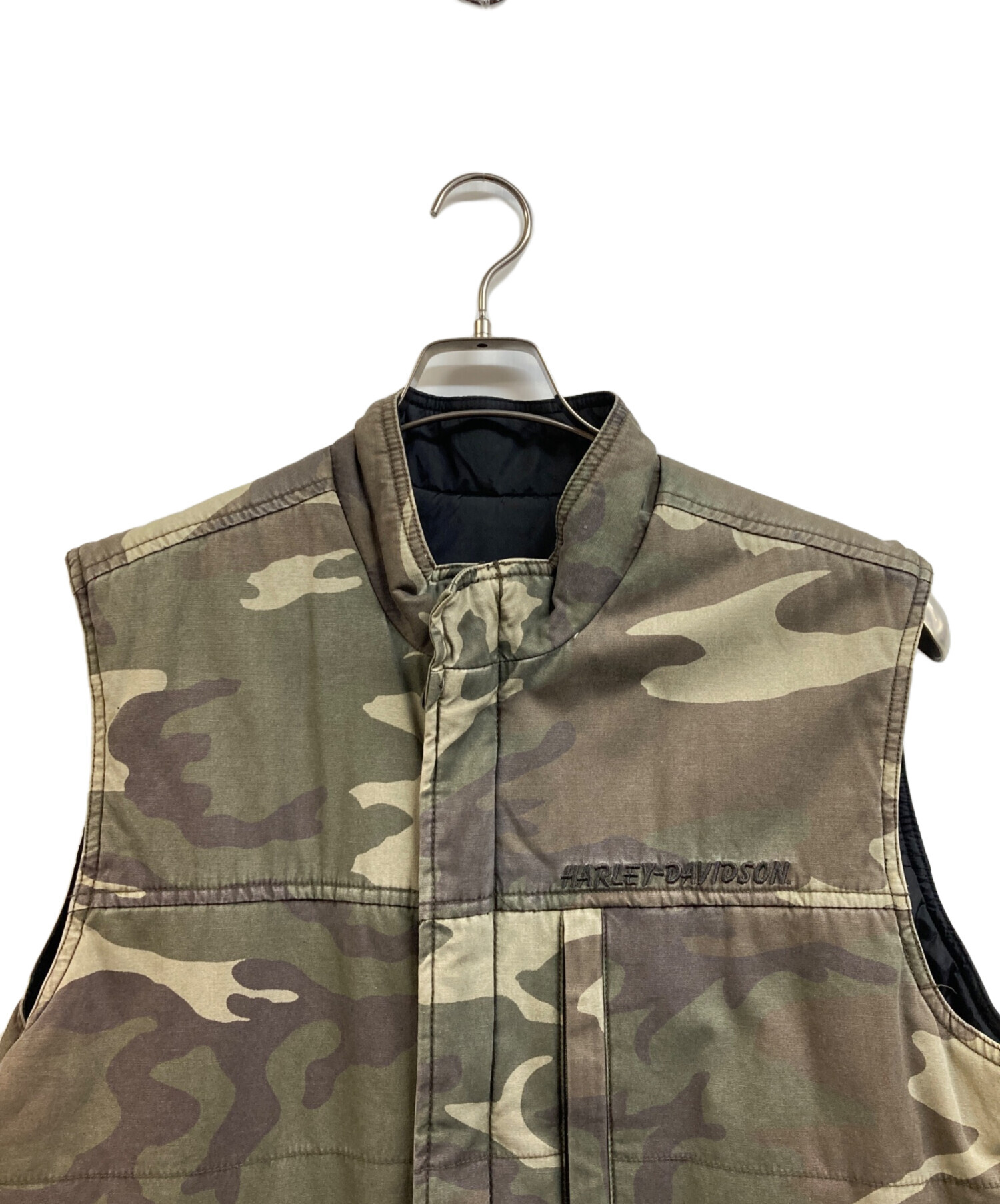 【プリント剥がれ有り】Harley-Davidson バイカーベスト Mサイズ プリント剥がれ有り】Harley-Davidson バイカーベスト Mサイズ
