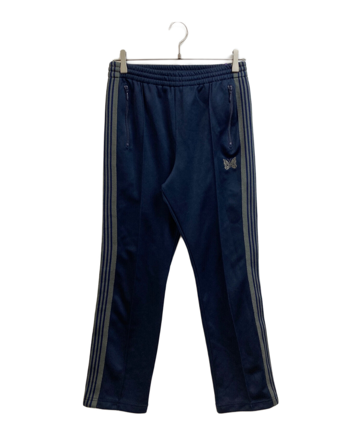 正規品 Needles ニードルズ ネイビー ナロー トラックパンツ 中古・古着通販】Needles (ニードルズ) ナロートラックパンツ ネイビー
