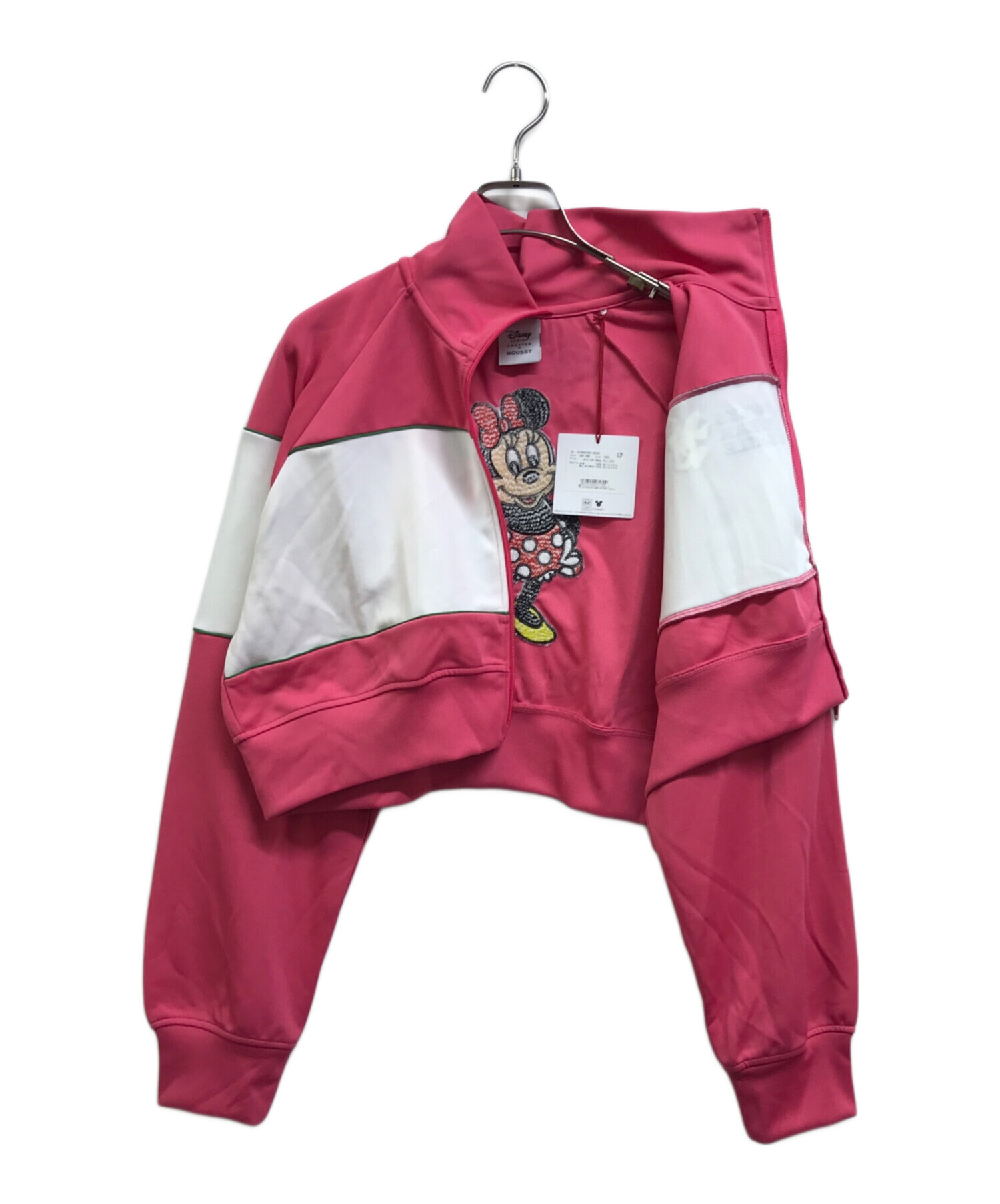 MOUSSY × Disney / MD BLOCKING ジャージ/ジャケット/FREE/ポリエステル/ピンク/010HSY90-0030 中古・古着通販】moussy (マウジー) Disney (ディズニー) MD BLOCKING