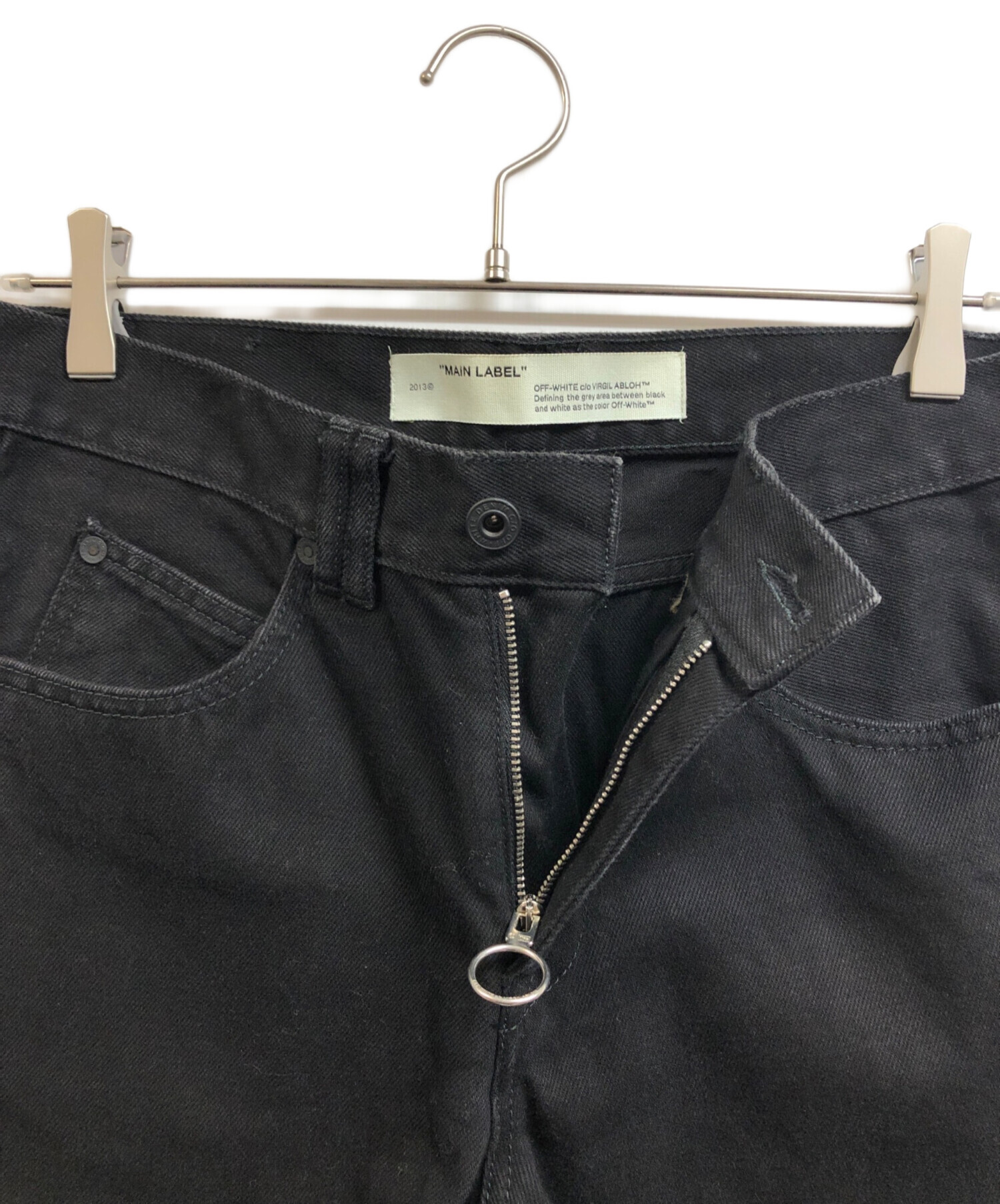 中古・古着通販】OFFWHITE (オフホワイト) デニムパンツ ブラック 