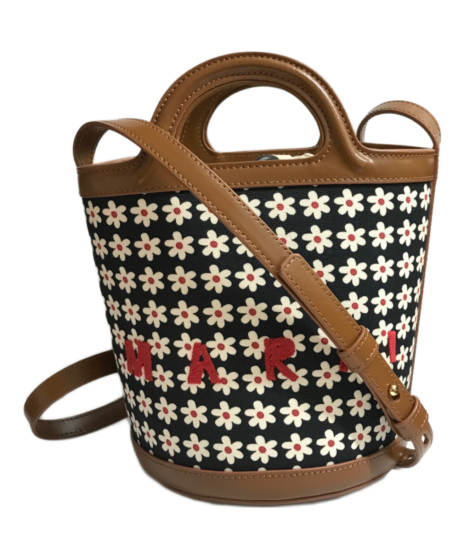 MARNI マルニ TROPICALIA バケットバッグ ブラウン 中古・古着