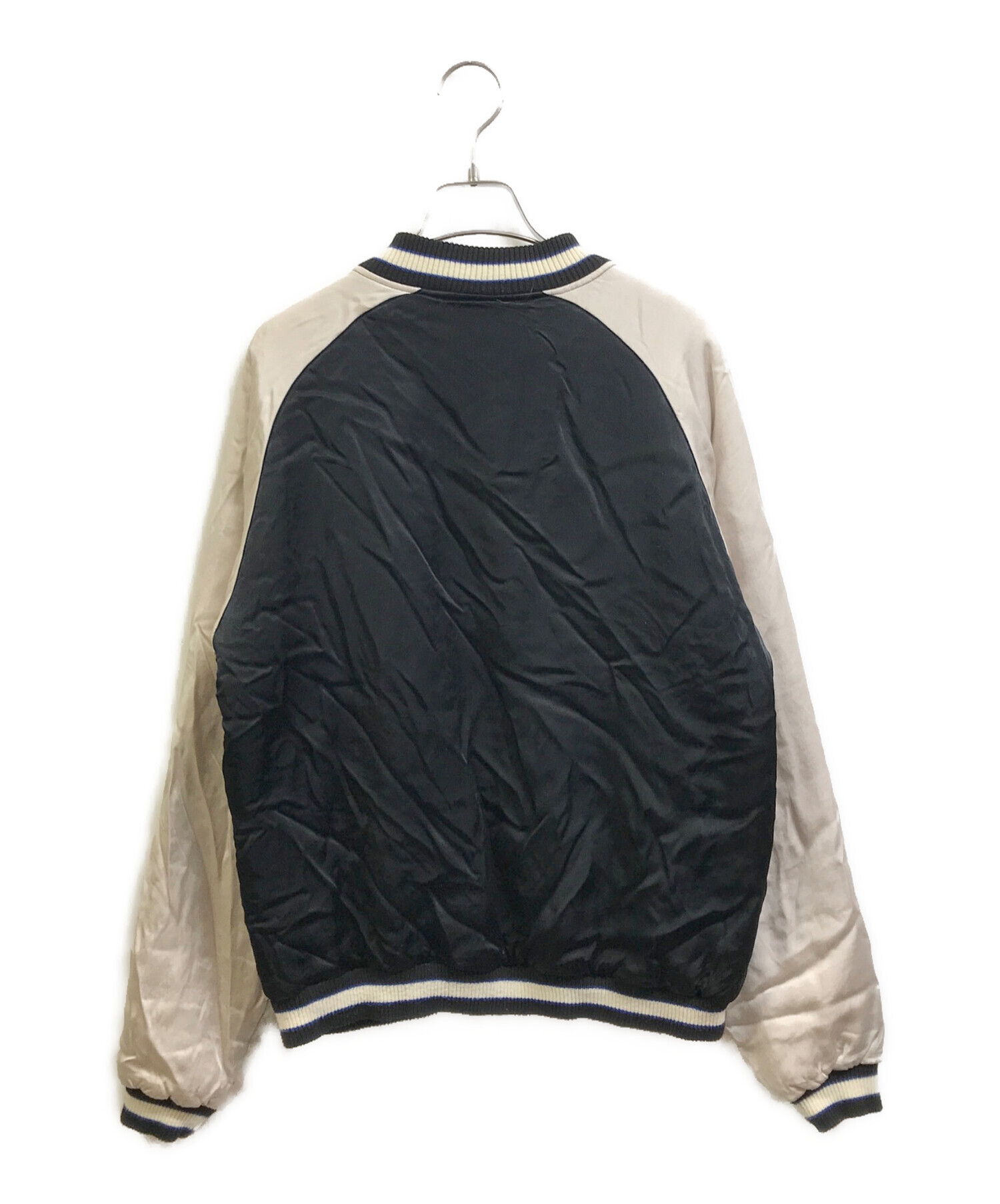 HOUSTON スカジャン M HOUSTON ヒューストン スカジャン M ブラック ブルー リバーシブル 虎 龍