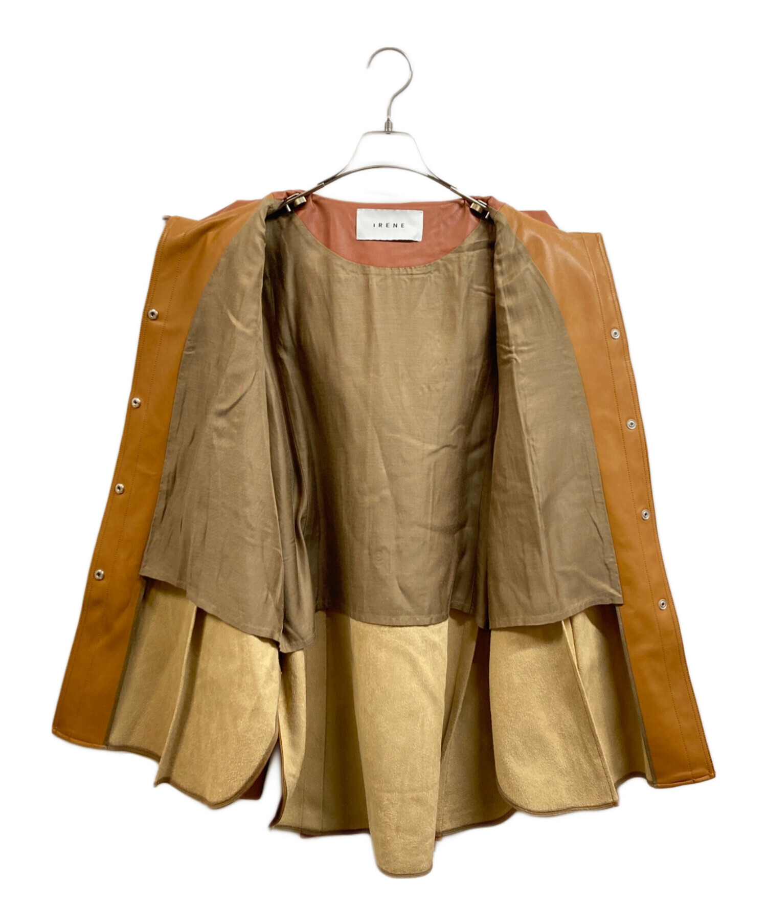 中古・古着通販】IRENE (アイレネ) Faux Leather Hoodie Shirt