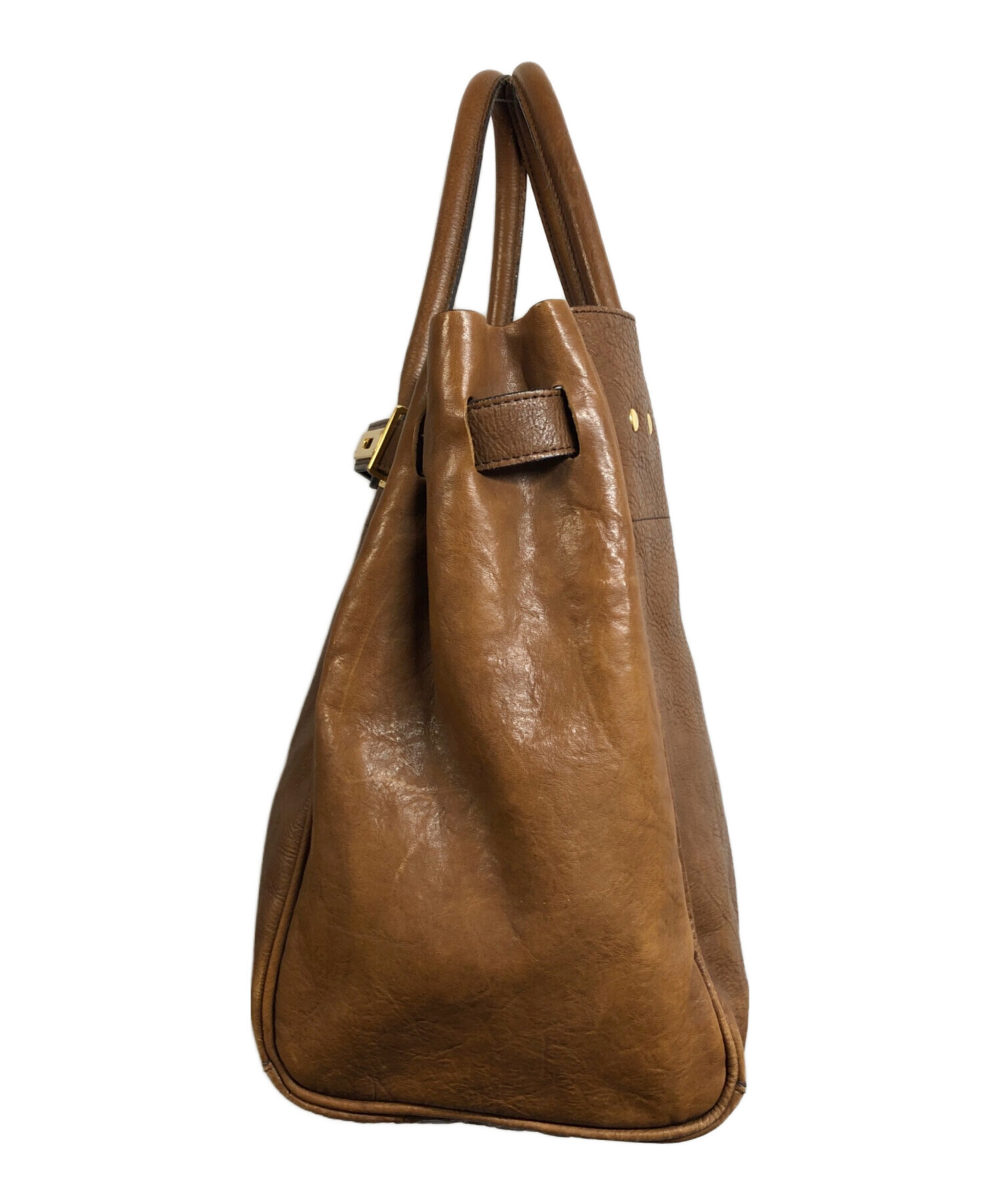 美品 sita parantica ターンロック トートバッグ ブラウン 中古・古着通販】SITA PARANTICA (シータパランティカ) レザートート