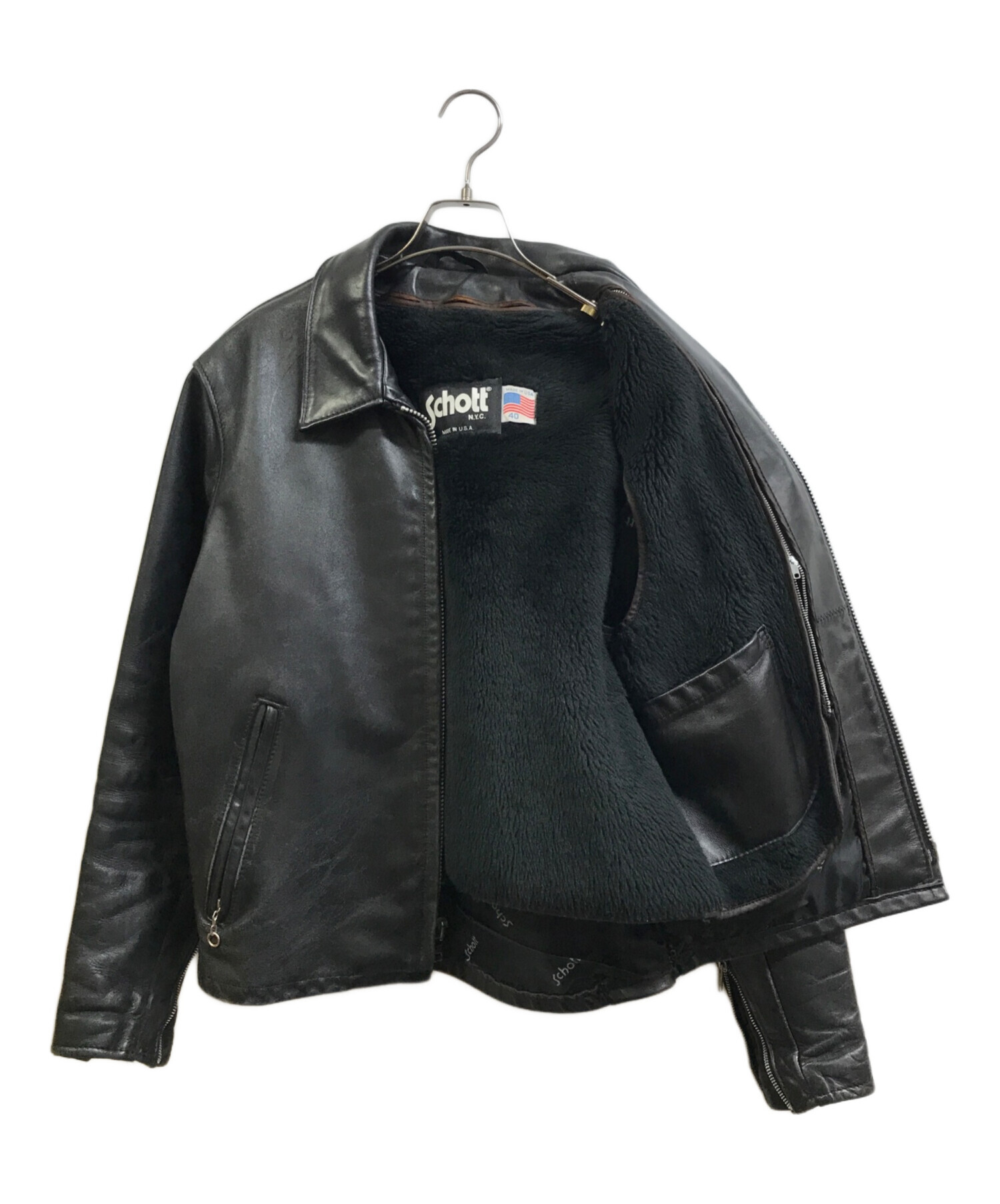 中古・古着通販】Schott (ショット) ライナー付きステアハイドレザー