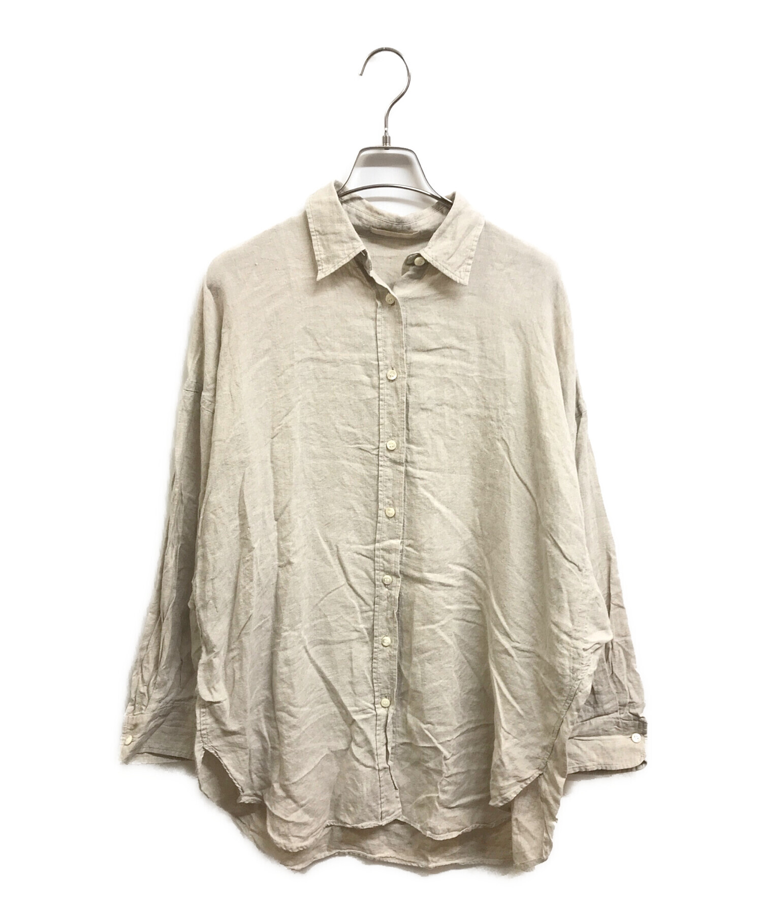 中古・古着通販】Plage (プラージュ) Linen Dolman シャツ ベージュ 